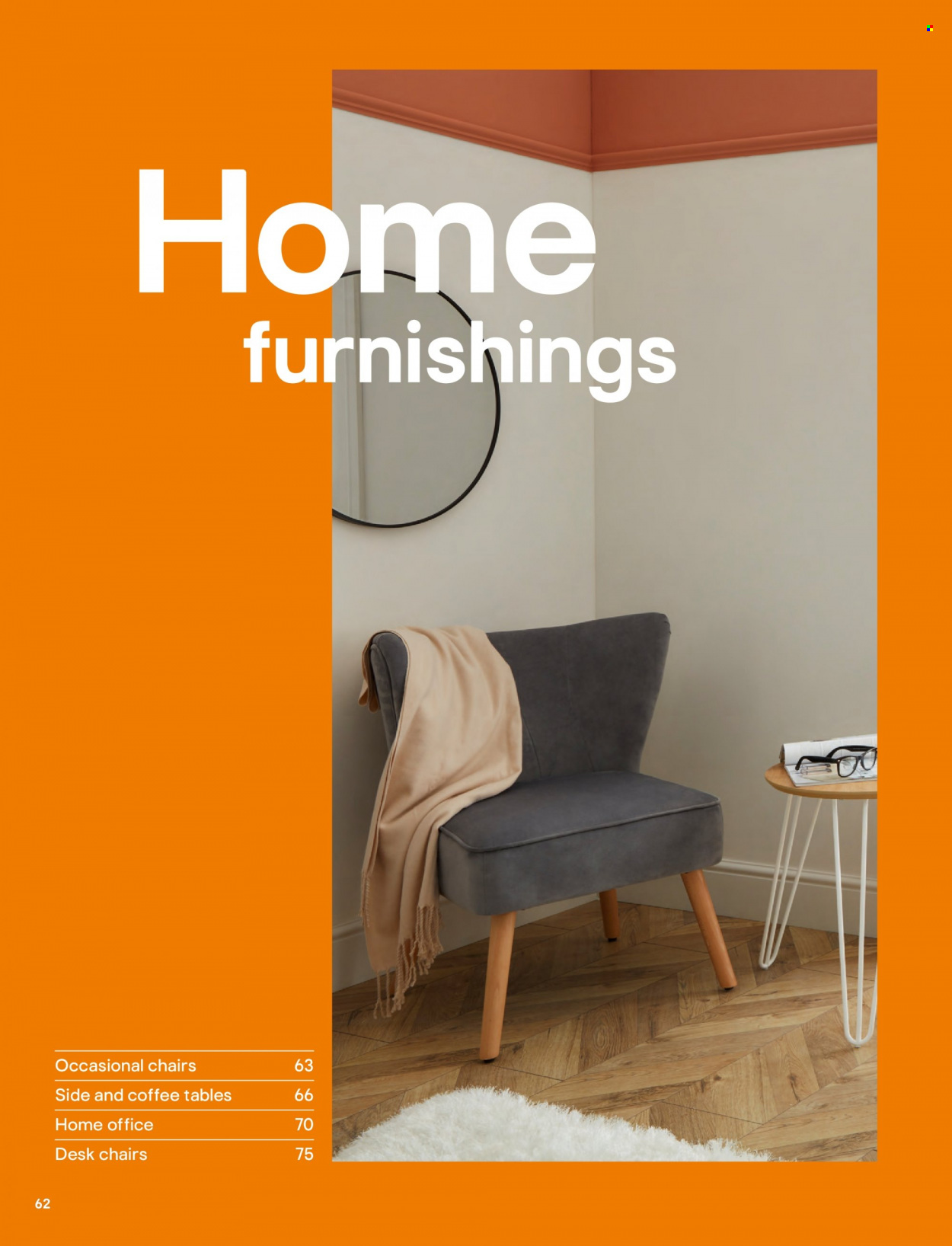 thumbnail - B&Q offer  - Sales products - table, chair, coffee table. Page 62.