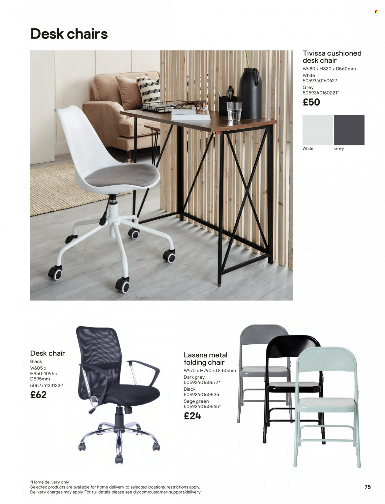 thumbnail - B&Q offer  - Sales products - chair, folding chair. Page 75.