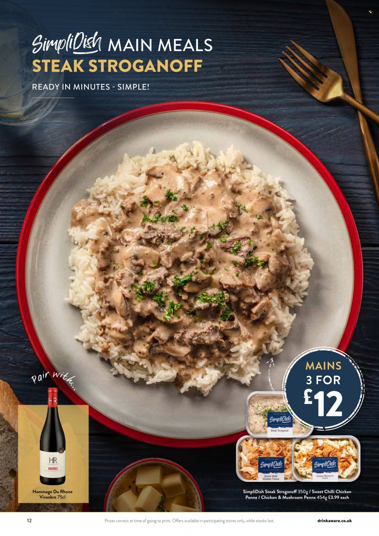 thumbnail - SuperValu offer  - Sales products - steak, penne. Page 12.