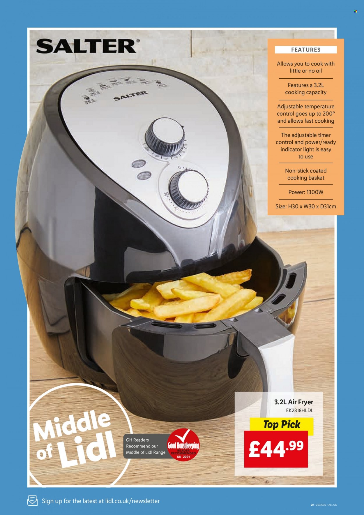 thumbnail - Lidl offer  - 19/05/2022 - 25/05/2022 - Sales products - oil, basket, air fryer. Page 20.