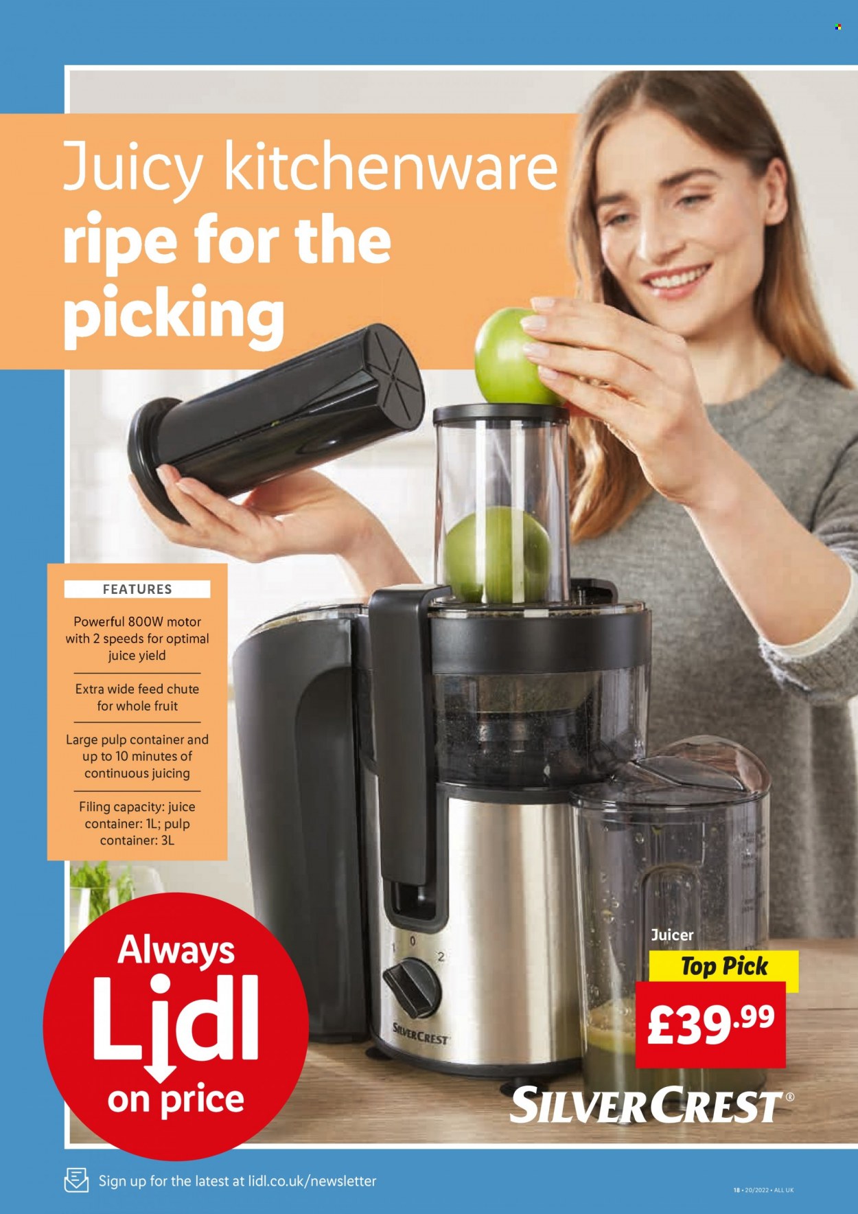 thumbnail - Lidl offer  - 19/05/2022 - 25/05/2022 - Sales products - container, SilverCrest, juicer. Page 16.