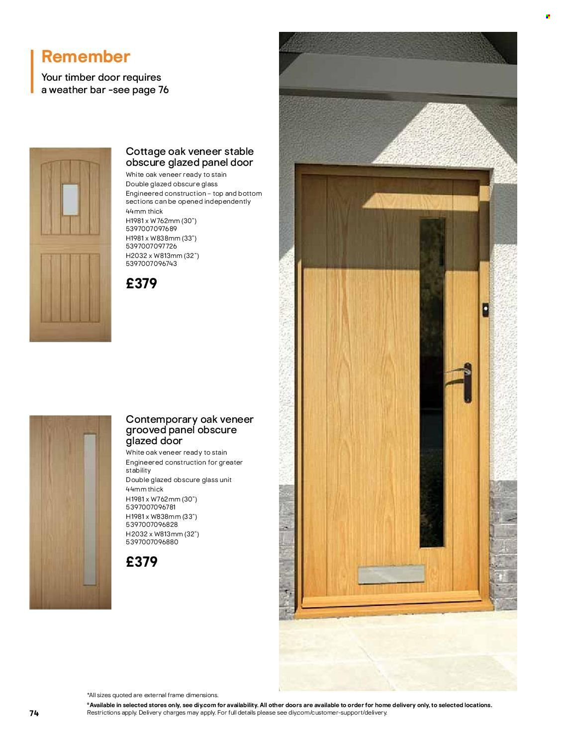 B&Q offer. Page 74