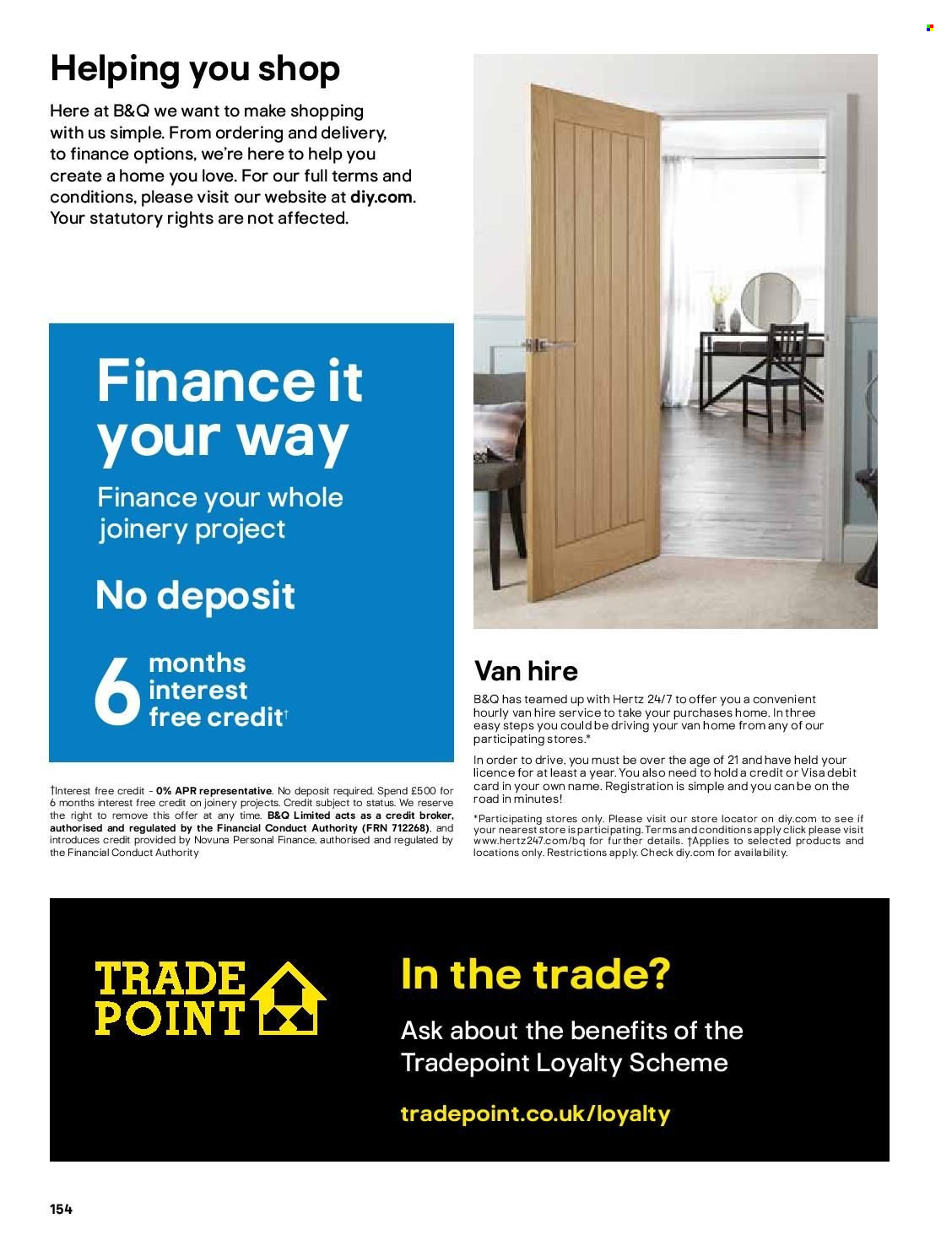 B&Q offer. Page 154