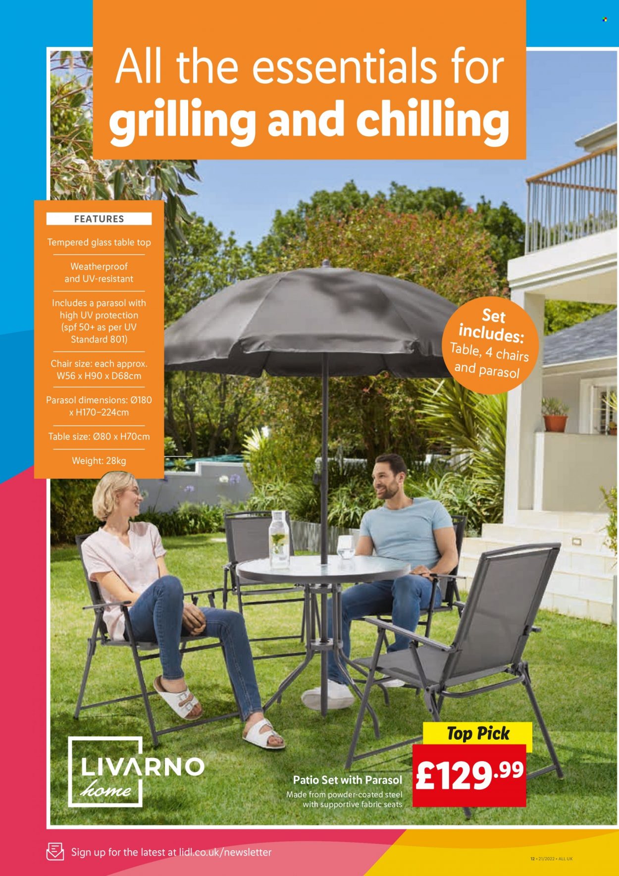 thumbnail - Lidl offer  - 26/05/2022 - 01/06/2022 - Sales products - table, chair. Page 12.