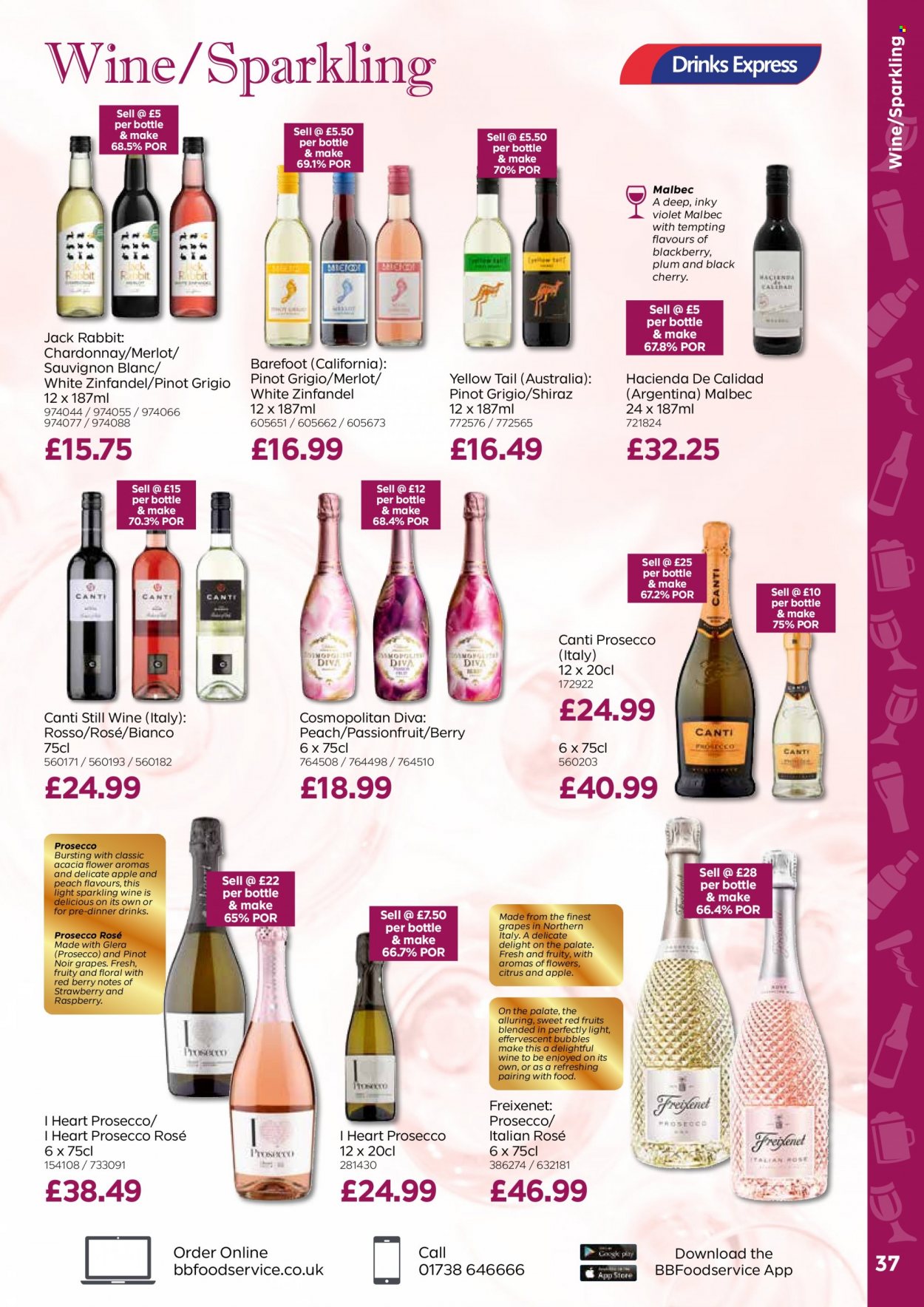 thumbnail - Bestway offer  - 27/05/2022 - 21/07/2022 - Sales products - grapes, rabbit, sparkling wine, white wine, prosecco, Chardonnay, Merlot, Sauvignon Blanc, Shiraz, Pinot Grigio, rosé wine. Page 37.