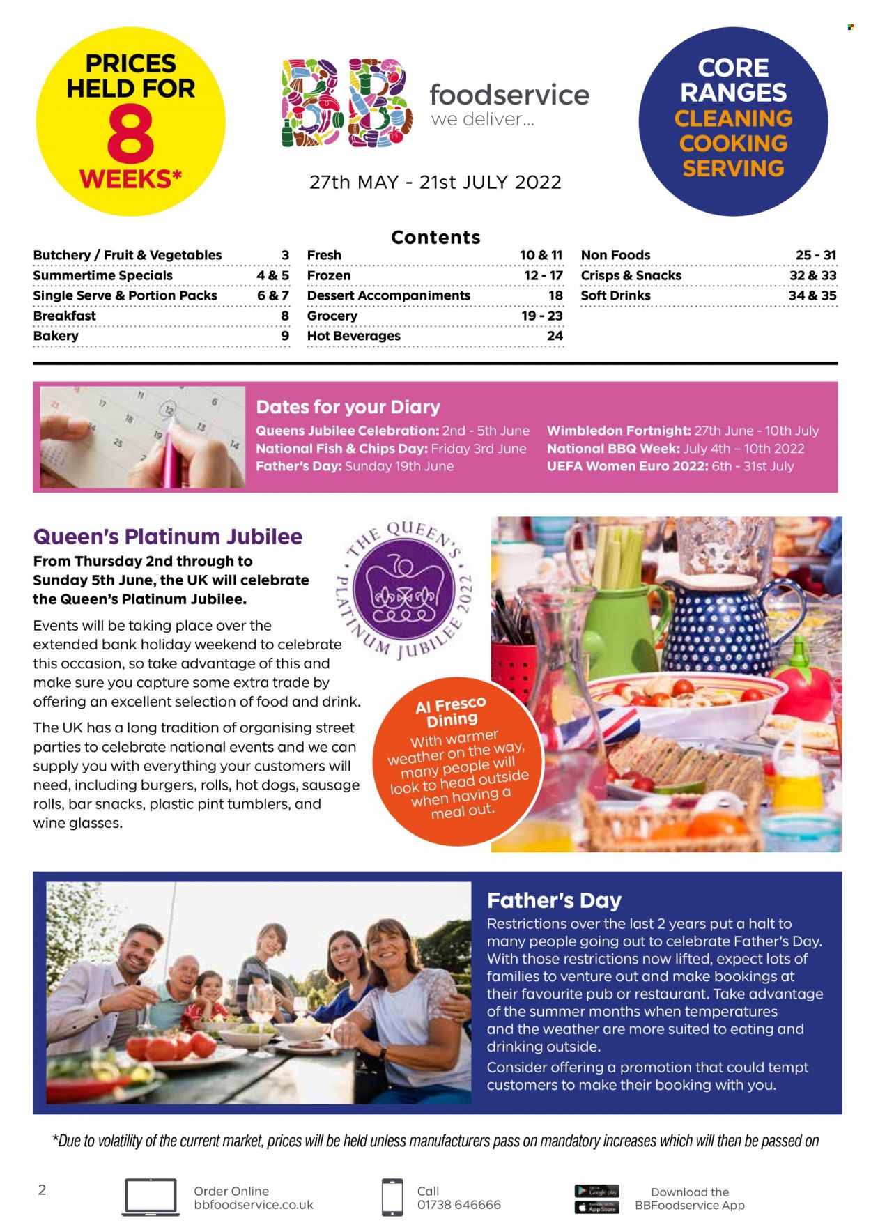 thumbnail - Bestway offer  - 27/05/2022 - 21/07/2022 - Sales products - hamburger, sausage rolls, fish, hot dog, sausage, snack, Celebration, soft drink, tumbler, wine glass, diary. Page 2.