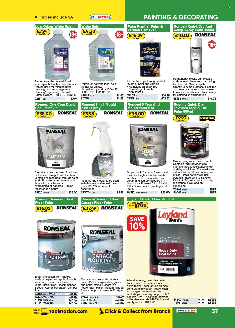 thumbnail - Toolstation offer  - Sales products - spray paint, roller. Page 37.