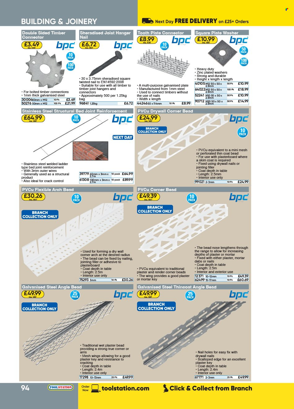 thumbnail - Toolstation offer  - Sales products - hanger, table. Page 94.