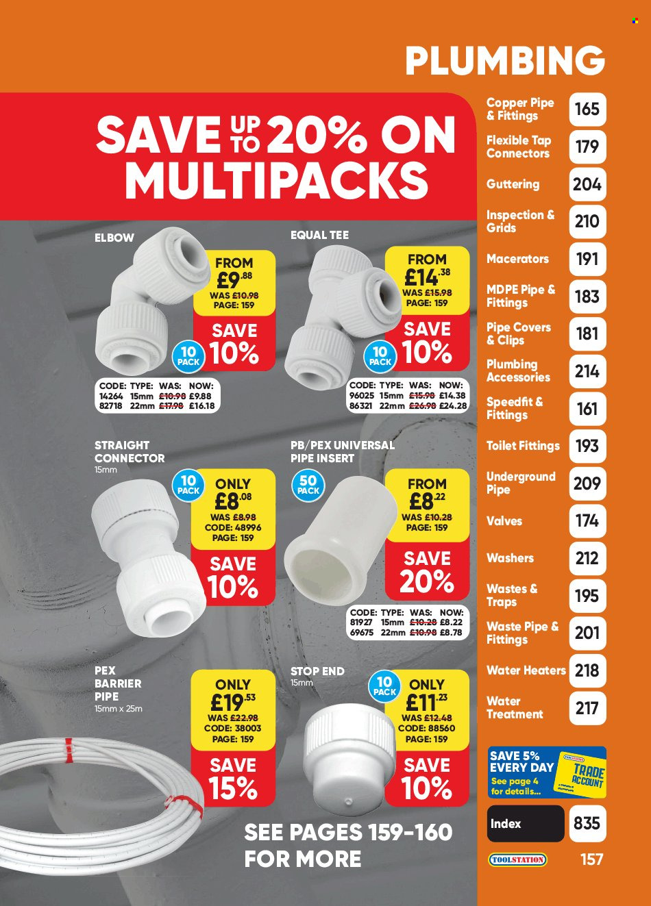 thumbnail - Toolstation offer  - Sales products - toilet, washers. Page 157.