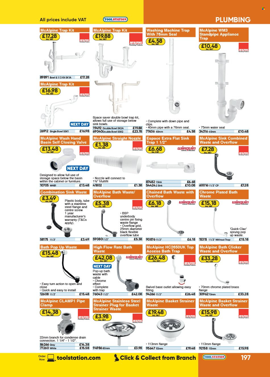 thumbnail - Toolstation offer  - Sales products - pipe, basket, cabinet. Page 197.
