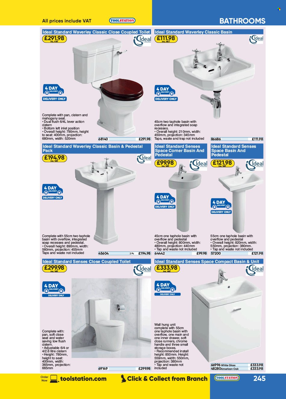 thumbnail - Toolstation offer  - Sales products - toilet, soap, storage box. Page 245.