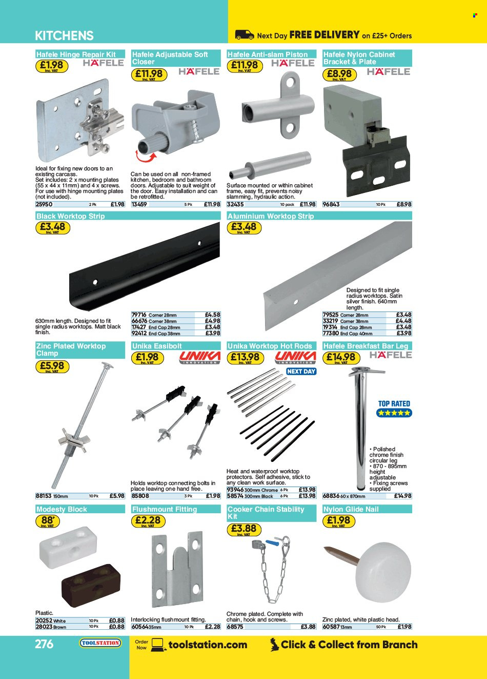 thumbnail - Toolstation offer  - Sales products - Hafele, cabinet. Page 276.
