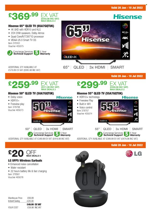 thumbnail - Costco offer  - 20/06/2022 - 10/07/2022 - Sales products - LG, smart tv, qled tv, Hisense, TV. Page 5.