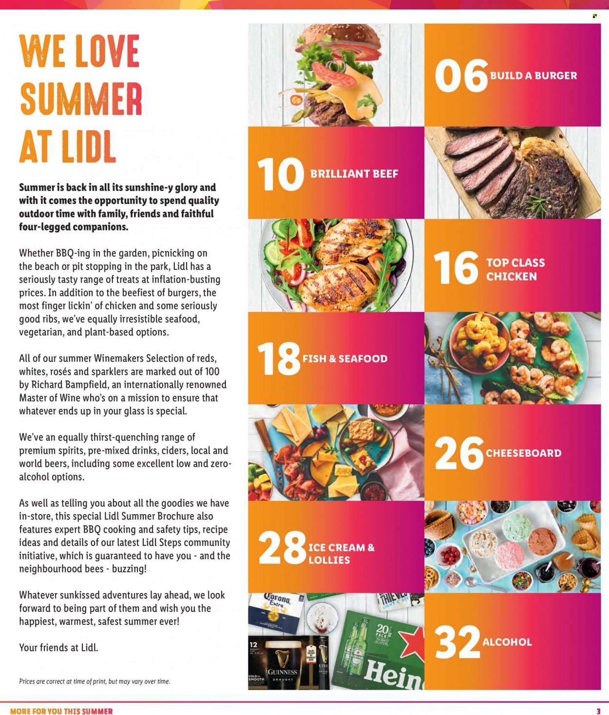 thumbnail - Lidl offer  - Sales products - Corona Extra, beer, alcohol, Guinness, seafood, fish, Sunshine, ice cream. Page 3.