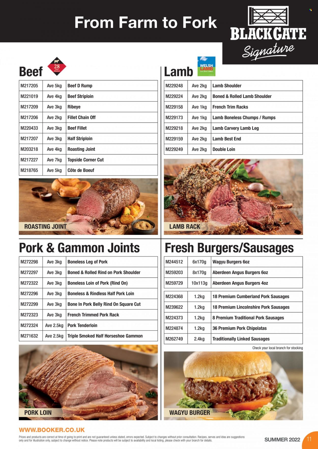 thumbnail - Makro offer  - 28/06/2022 - 31/08/2022 - Sales products - beef meat, beef tenderloin, hamburger, pork belly, pork loin, pork meat, pork shoulder, pork tenderloin, lamb meat, lamb shoulder, lamb leg, sausage, gammon, fork. Page 11.