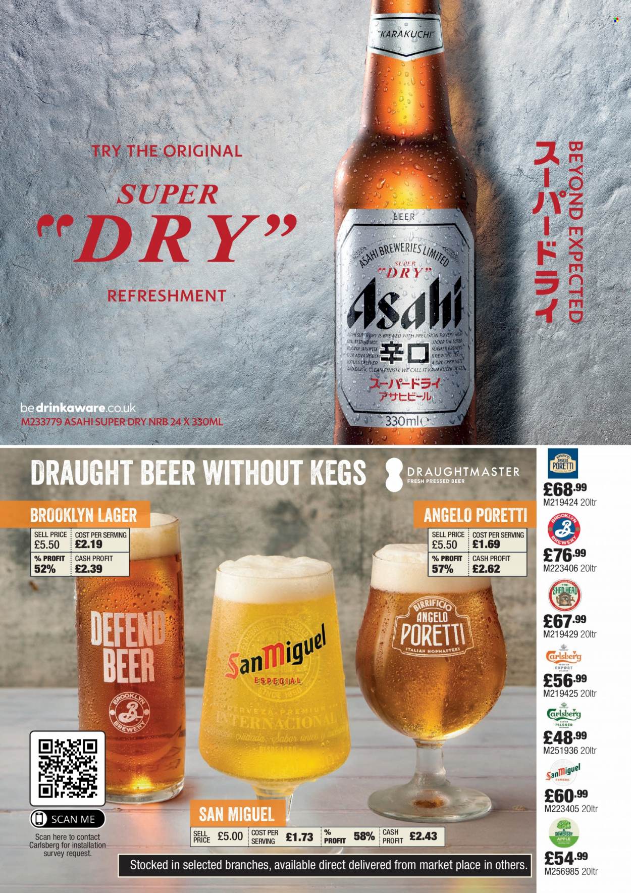thumbnail - Makro offer  - 28/06/2022 - 31/08/2022 - Sales products - brewer, beer, Carlsberg, San Miguel, Lager. Page 64.