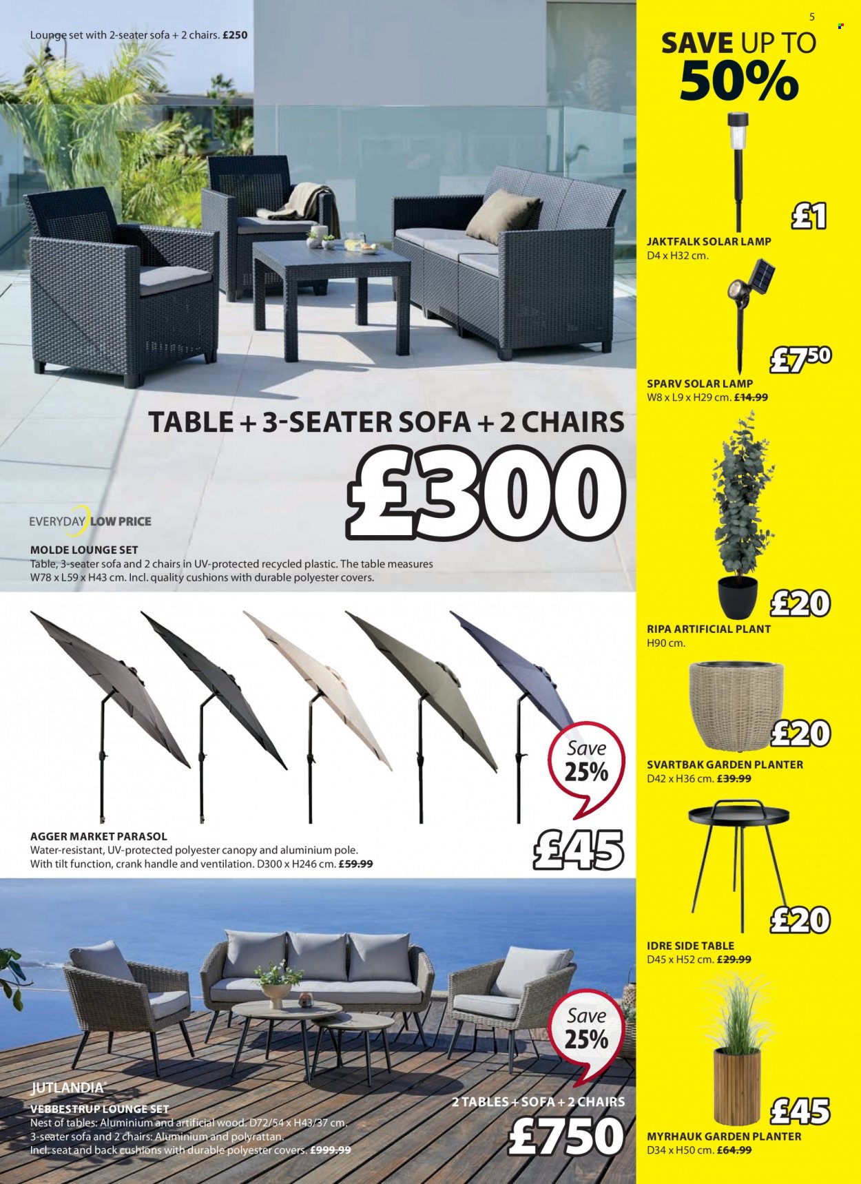 thumbnail - JYSK offer  - 30/06/2022 - 13/07/2022 - Sales products - chair, sofa, lounge, sidetable, cushion, artificial plant, lamp. Page 5.
