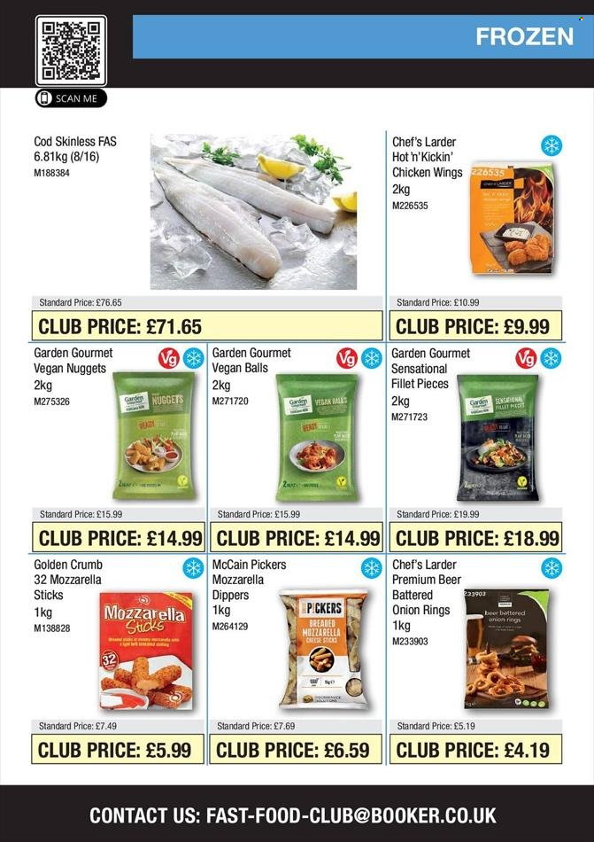 thumbnail - Makro offer  - 06/07/2022 - 02/08/2022 - Sales products - beer, chicken wings, cod, onion rings, nuggets, mozzarella, cheese, cheese sticks, McCain. Page 3.