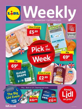 Lidl offer  - 01/09/2022 - 07/09/2022.
