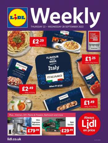Lidl offer  - 22/09/2022 - 28/09/2022.