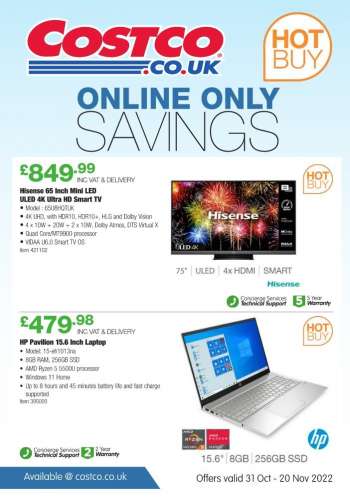 Costco offer  - 31/10/2022 - 20/11/2022.