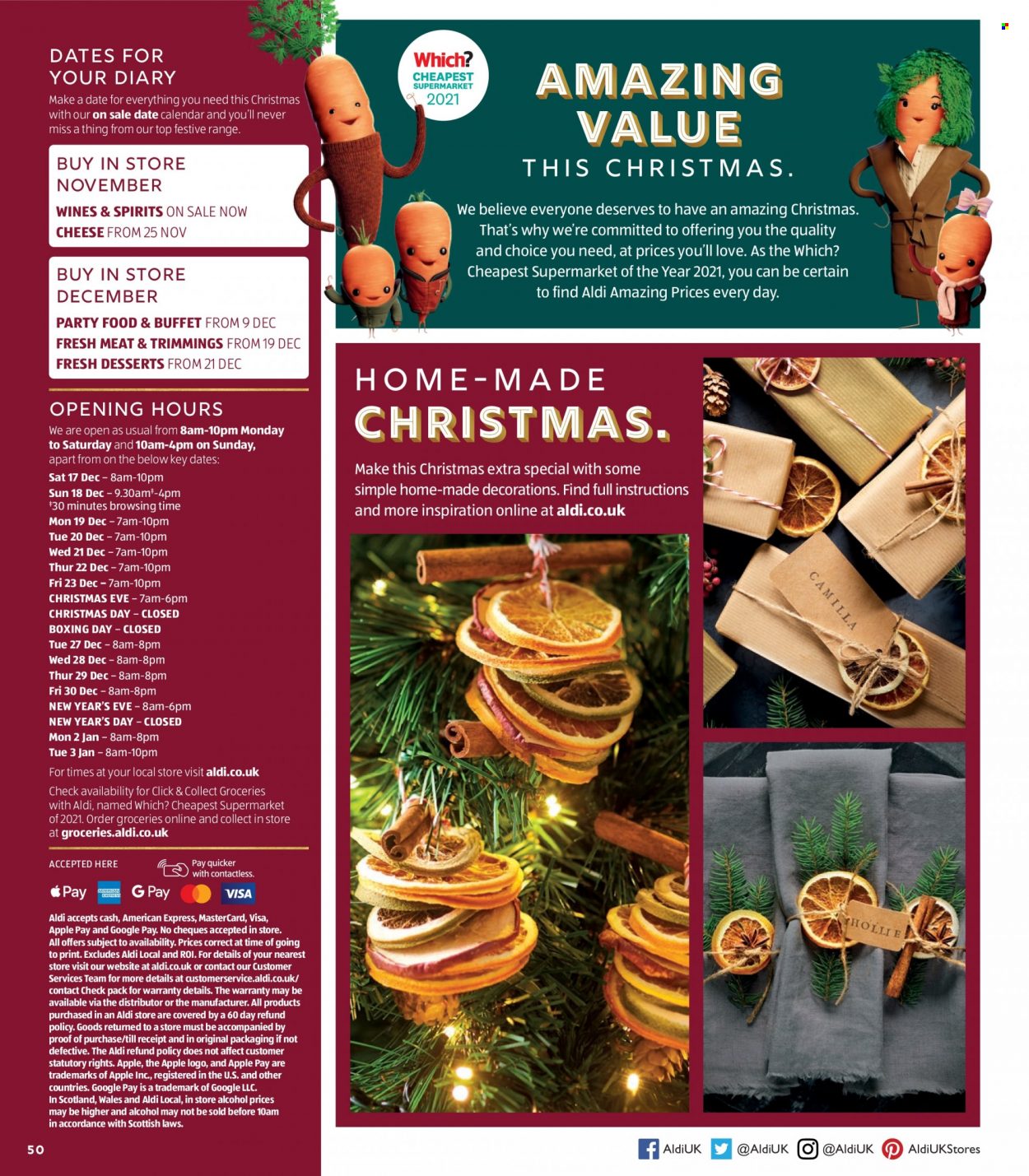 Aldi offer. Page 50