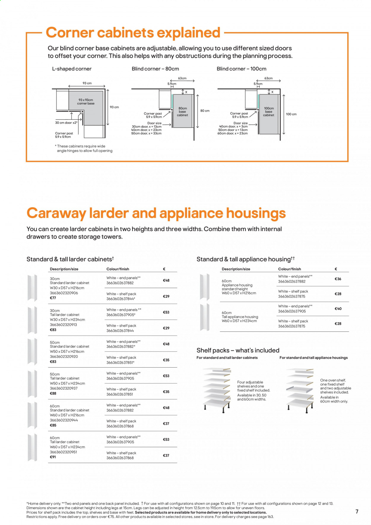 thumbnail - B&Q offer  - Sales products - cabinet, wall cabinet, corner cabinet. Page 7.