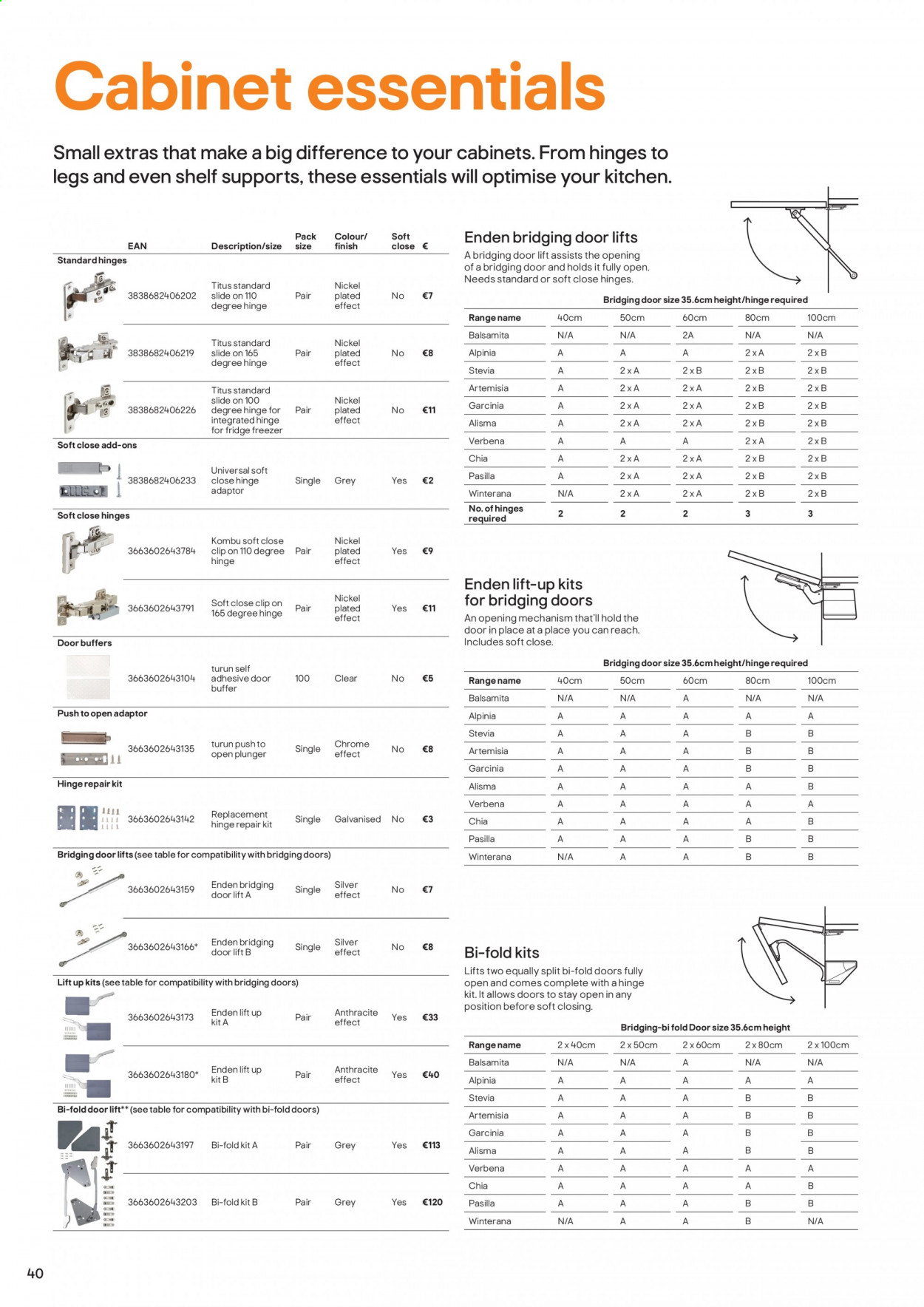 thumbnail - B&Q offer  - Sales products - cabinet, table, shelves. Page 40.