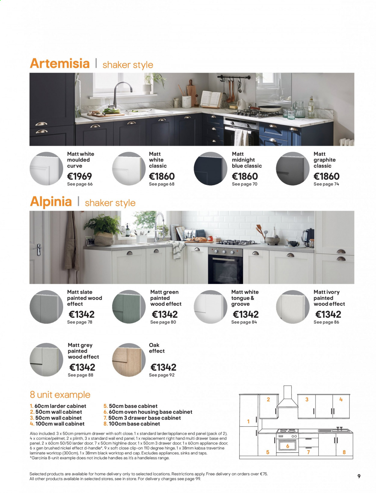 thumbnail - B&Q offer  - Sales products - cabinet, wall cabinet, drawer base. Page 9.