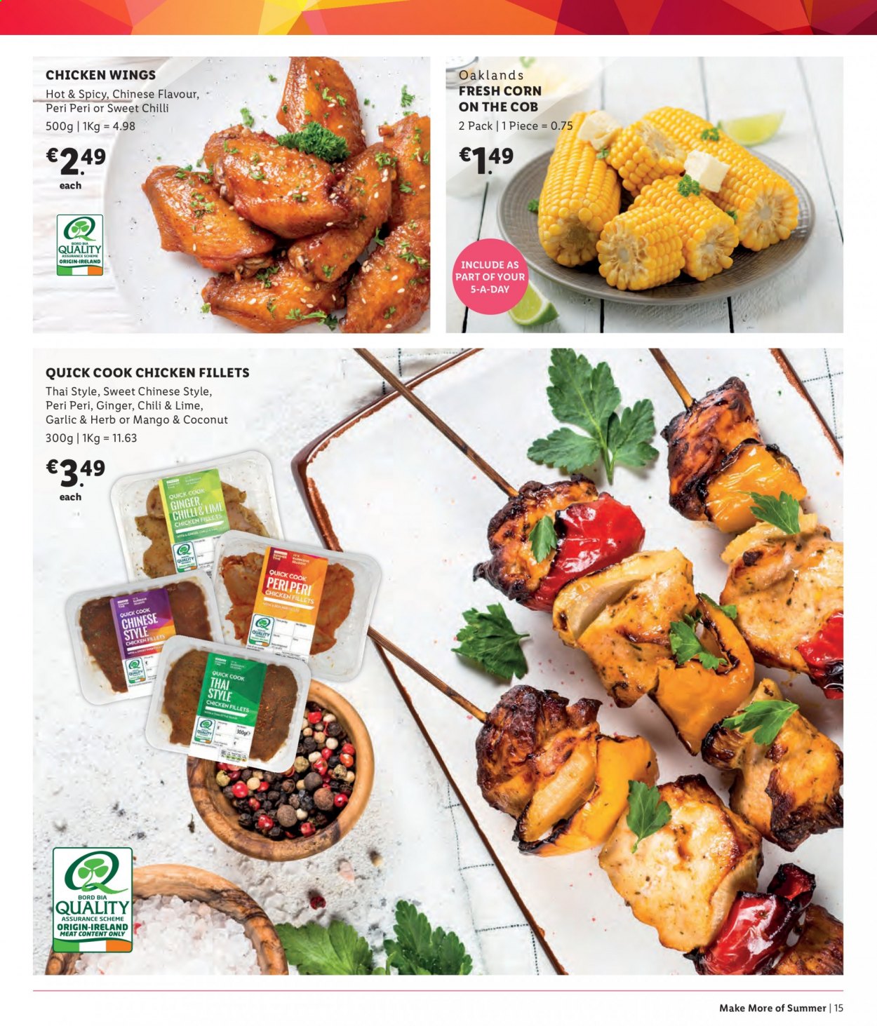 thumbnail - Lidl offer  - Sales products - corn, ginger, chicken wings. Page 15.
