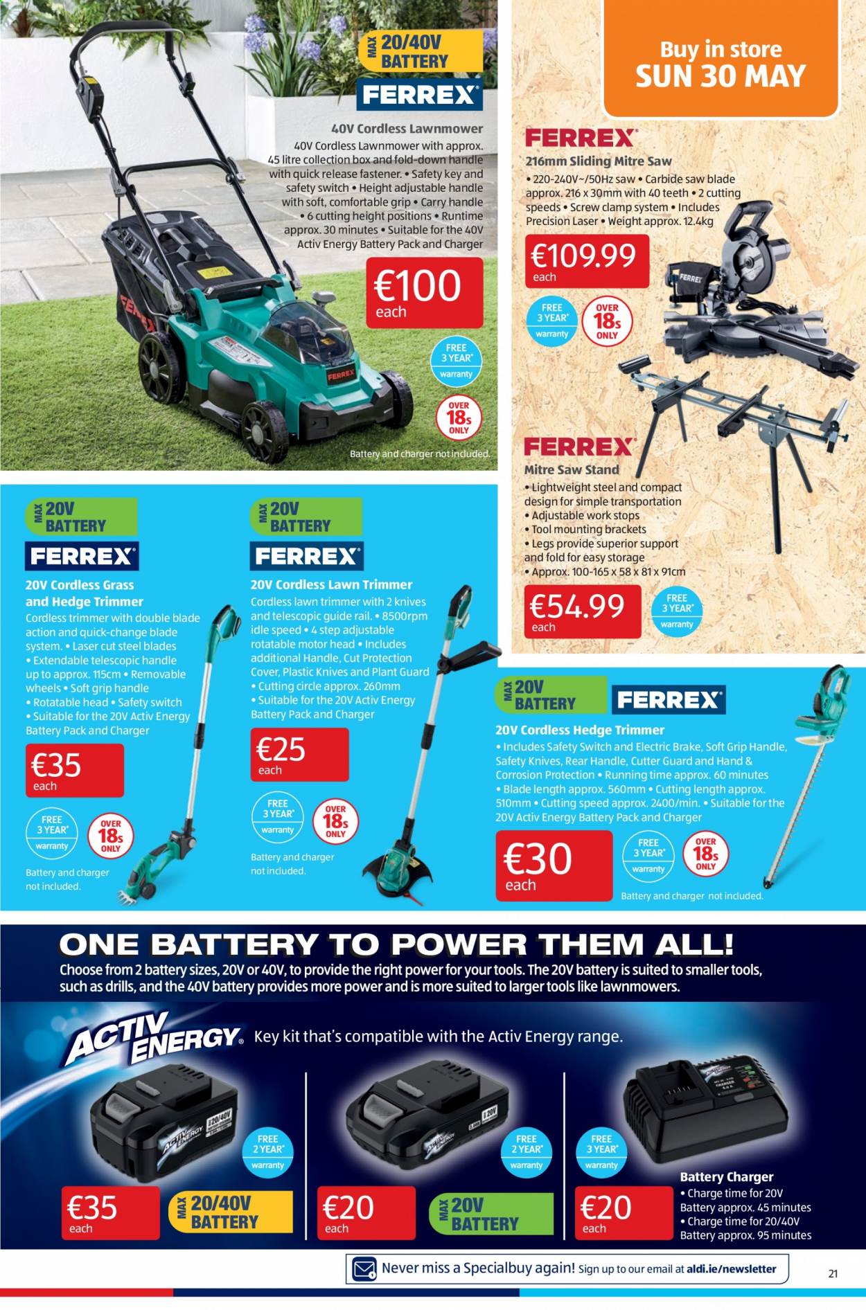 thumbnail - Aldi offer  - 27.05.2021 - 02.06.2021 - Sales products - trimmer, knife, cutter, battery charger. Page 21.