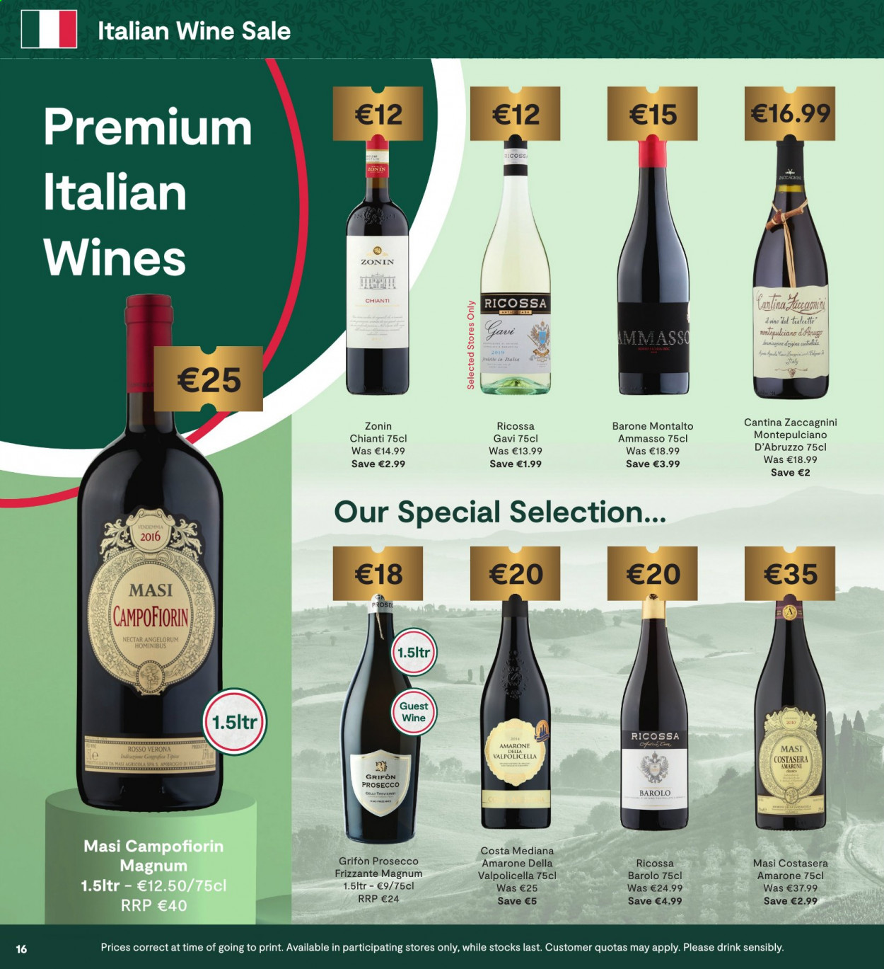 thumbnail - SuperValu offer  - 27.05.2021 - 09.06.2021 - Sales products - Magnum, prosecco, wine. Page 16.