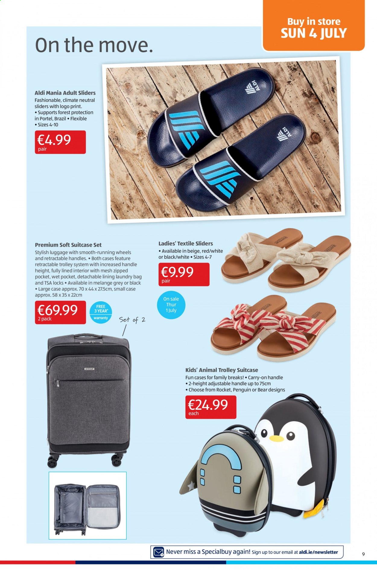 thumbnail - Aldi offer  - 01.07.2021 - 07.07.2021 - Sales products - rocket, trolley, penguin. Page 9.