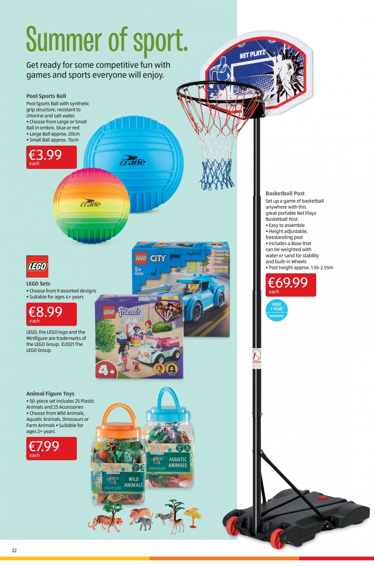 thumbnail - Aldi offer  - 08.07.2021 - 14.07.2021 - Sales products - LEGO, toys, minifigure, Farm Animals. Page 22.