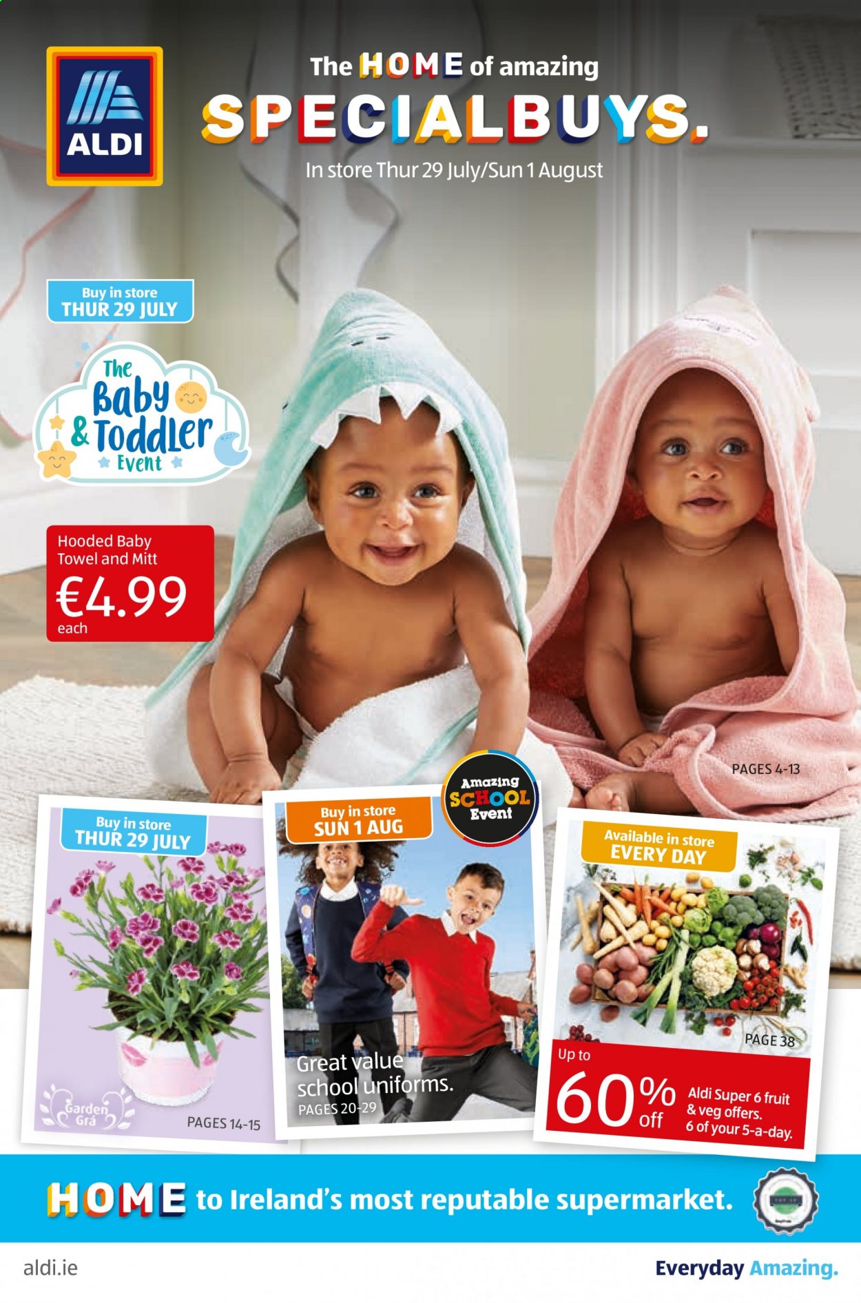 thumbnail - Aldi offer  - 29.07.2021 - 04.08.2021 - Sales products - towel. Page 1.