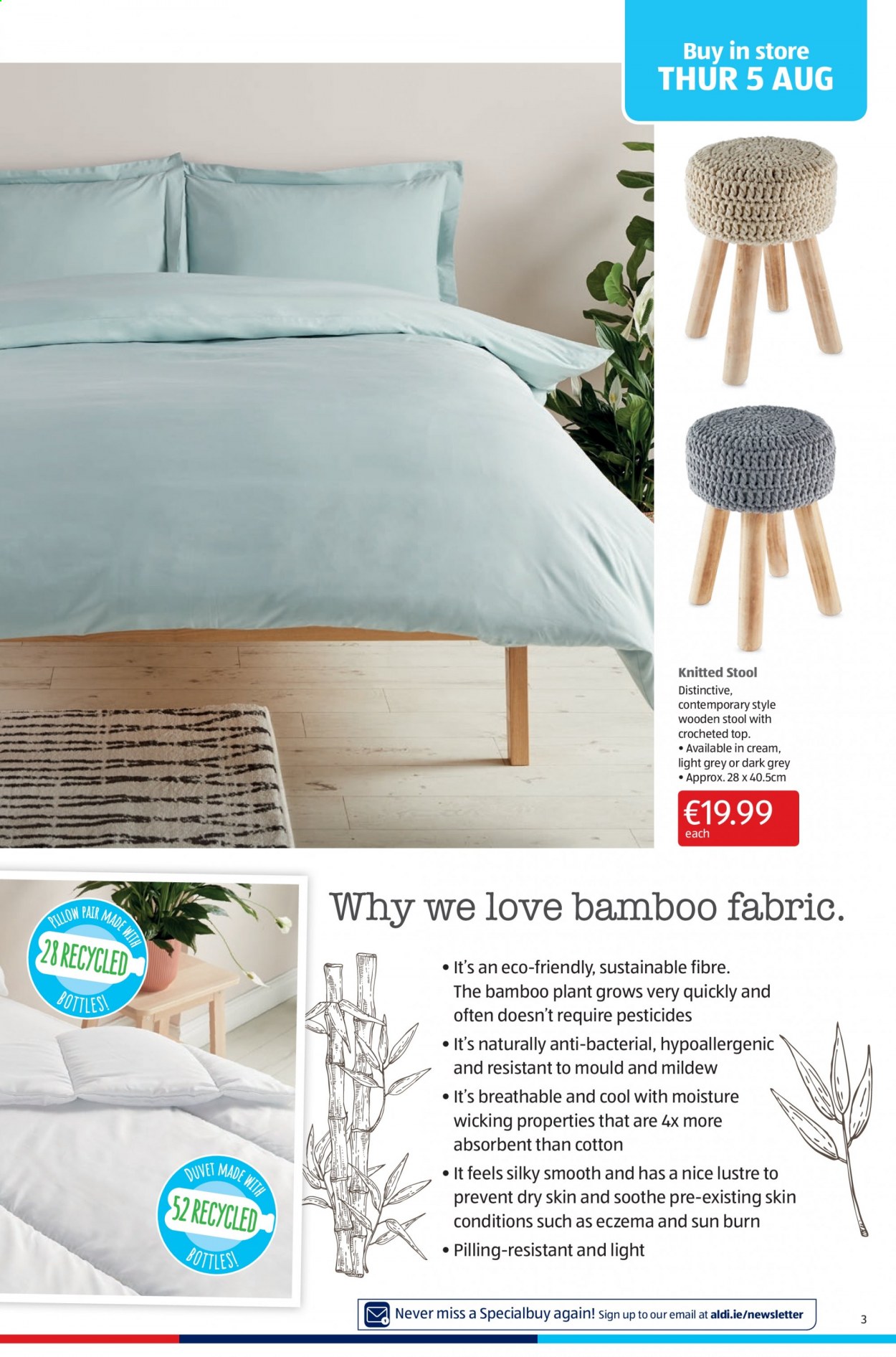 thumbnail - Aldi offer  - 05.08.2021 - 11.08.2021 - Sales products - duvet, stool. Page 3.