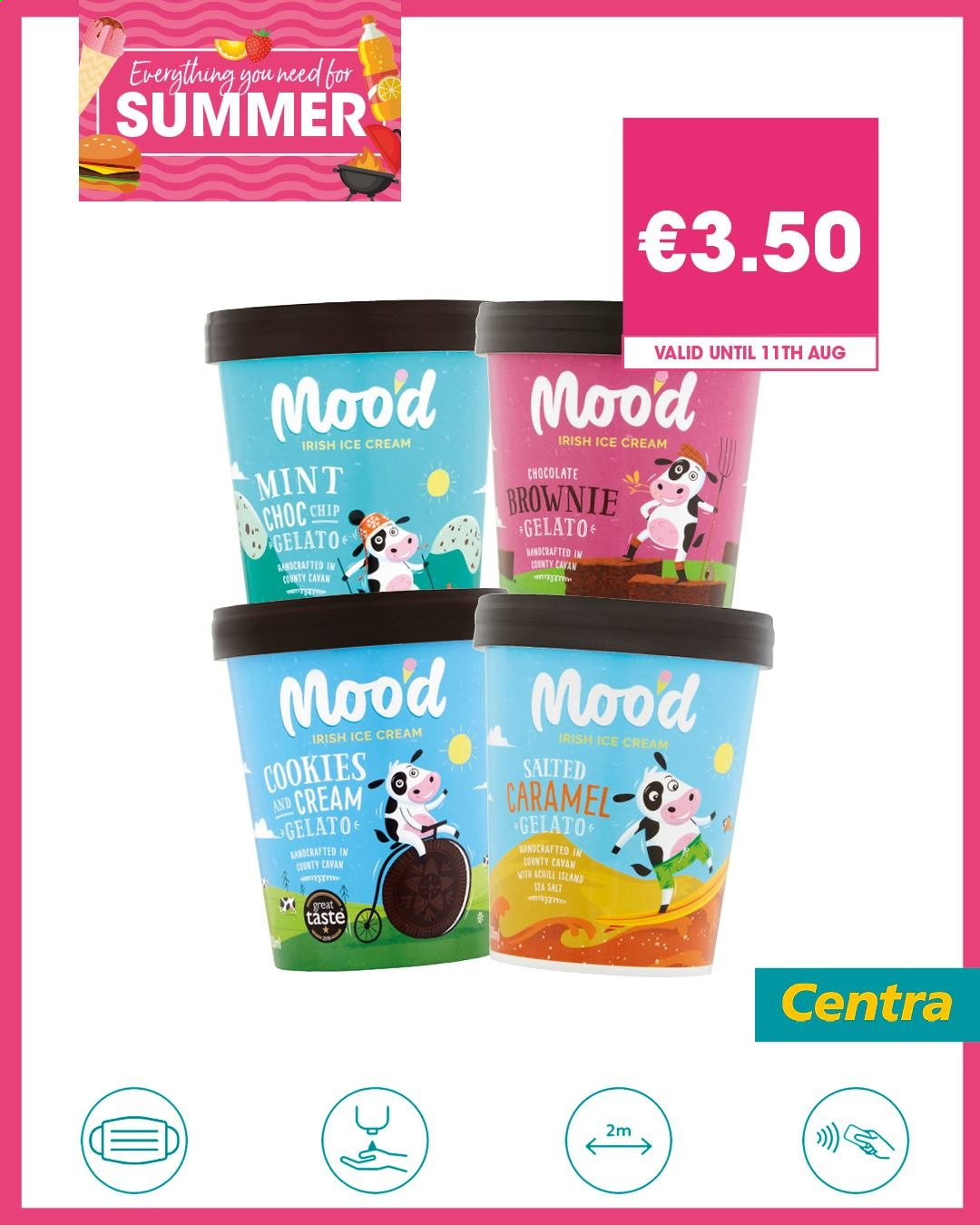 thumbnail - Centra offer  - 05.08.2021 - 11.08.2021 - Sales products - brownies, ice cream, gelato, cookies. Page 2.