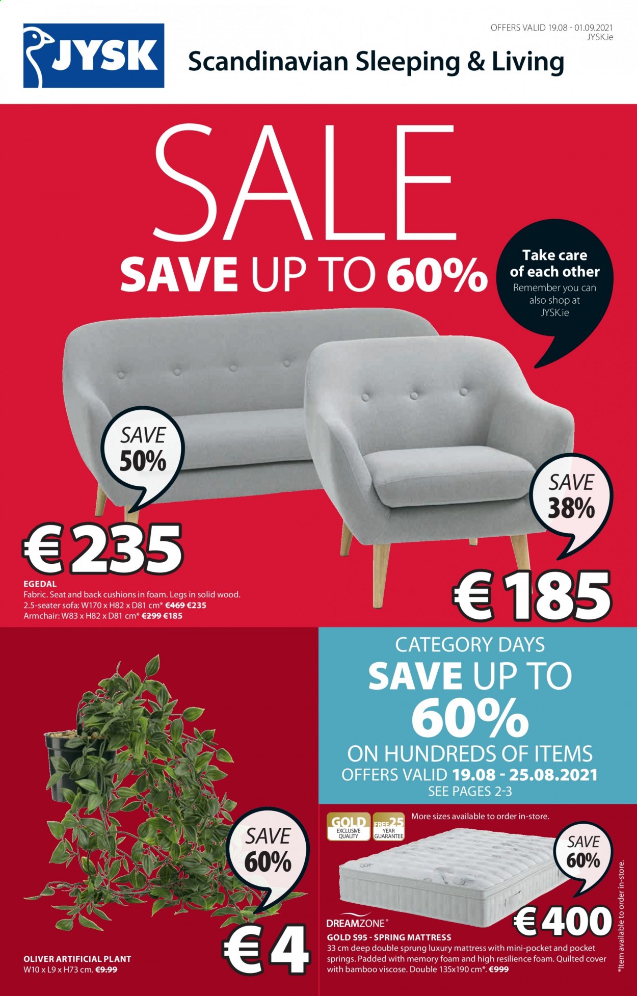 JYSK offer - 19.08.2021 - 01.09.2021. Page 1