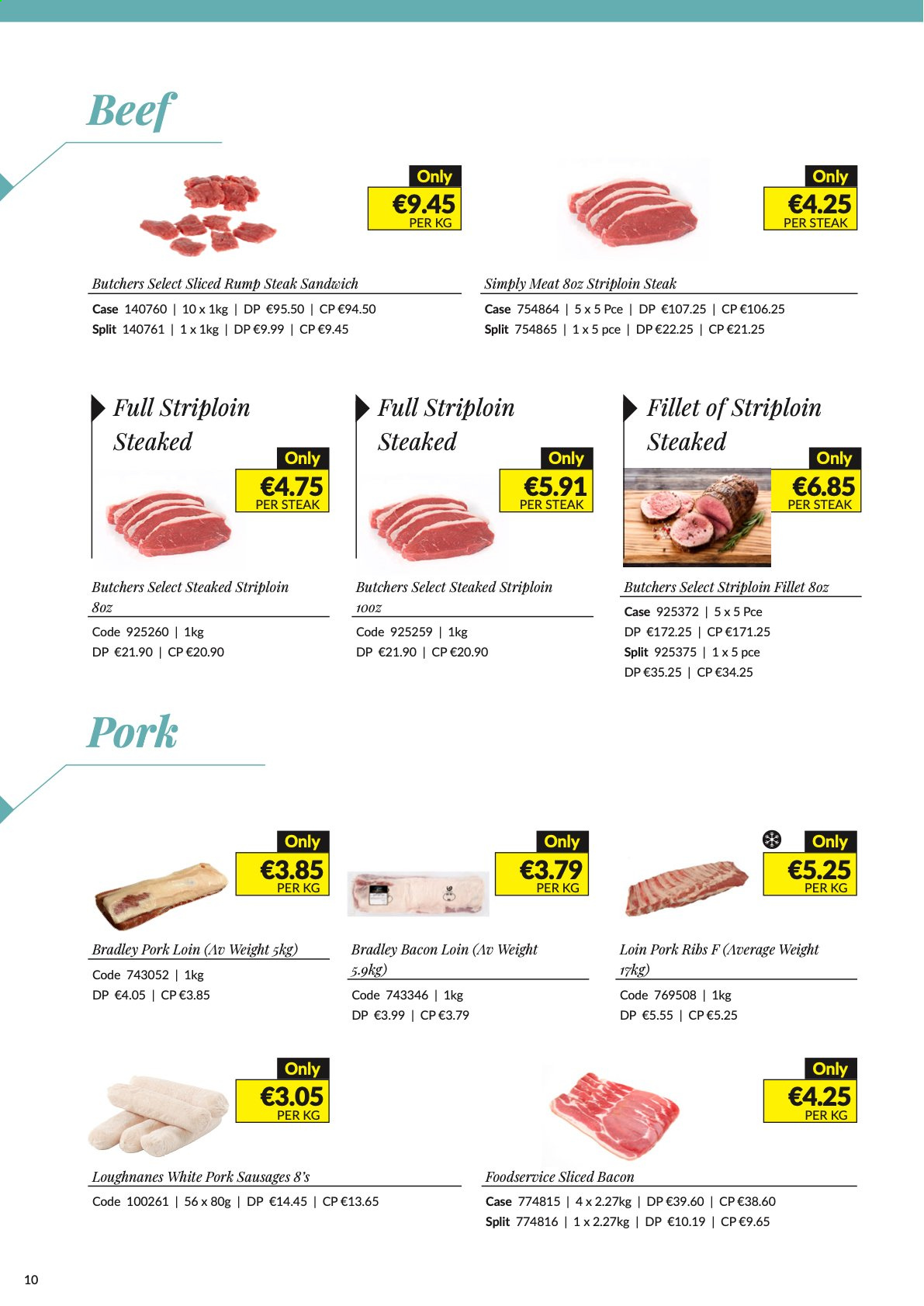 thumbnail - MUSGRAVE Market Place offer  - 22.08.2021 - 02.10.2021 - Sales products - sandwich, bacon, sausage, beef meat, steak, rump steak, striploin steak, pork loin, pork meat, pork ribs. Page 10.