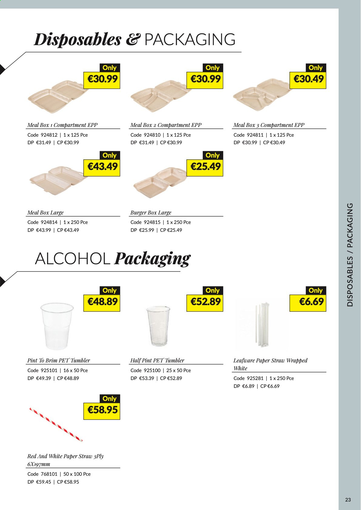 thumbnail - MUSGRAVE Market Place offer  - 22.08.2021 - 02.10.2021 - Sales products - hamburger, alcohol, tumbler, straw. Page 23.