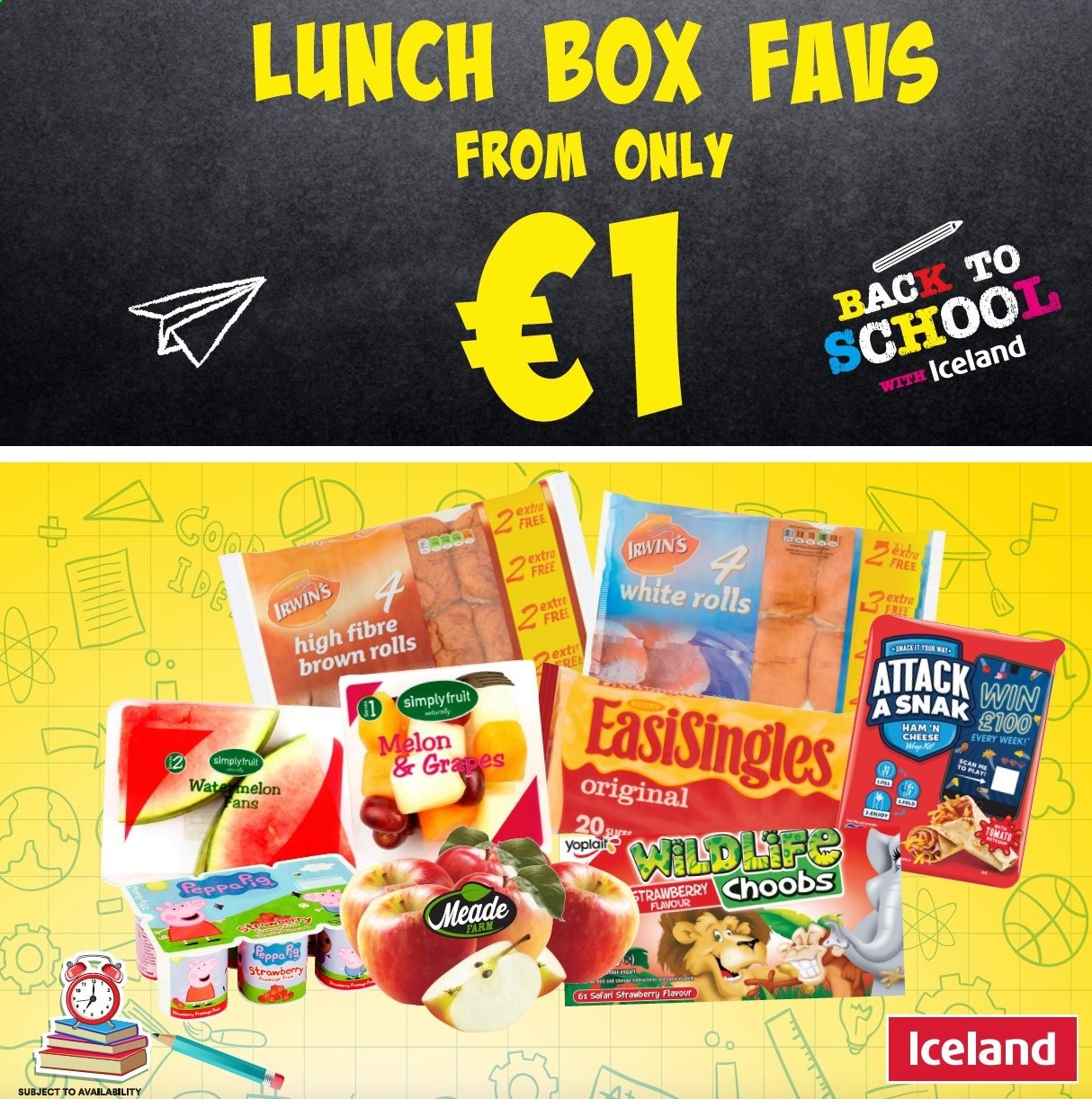 thumbnail - Iceland offer  - Sales products - grapes, ham, cheese, Yoplait, snack. Page 2.