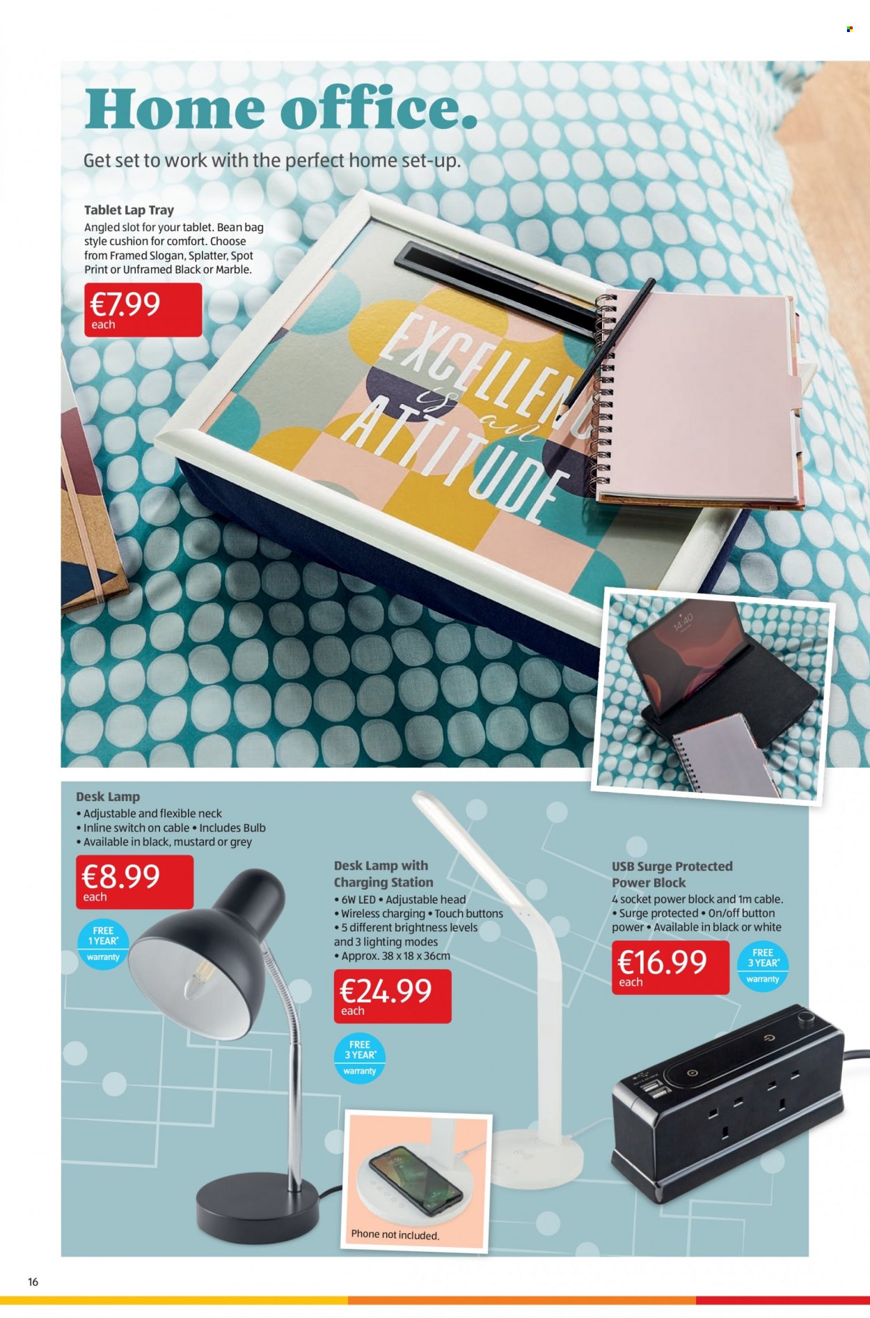 thumbnail - Aldi offer  - 16.09.2021 - 22.09.2021 - Sales products - mustard, switch, bulb, cushion. Page 16.