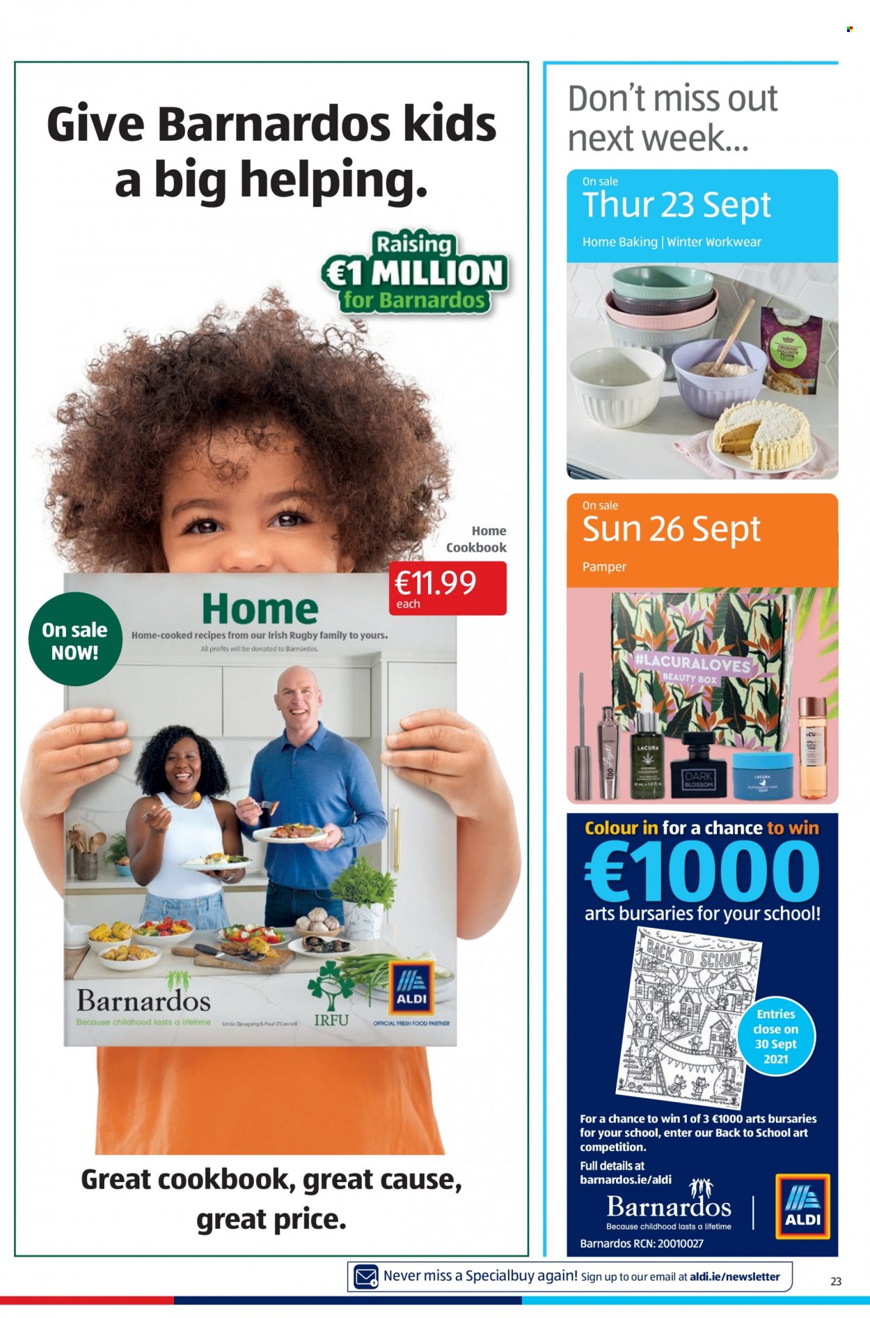 thumbnail - Aldi offer  - 16.09.2021 - 22.09.2021 - Sales products - coconut, Blossom, L'Or, beauty box, cookbook, Pamper. Page 23.