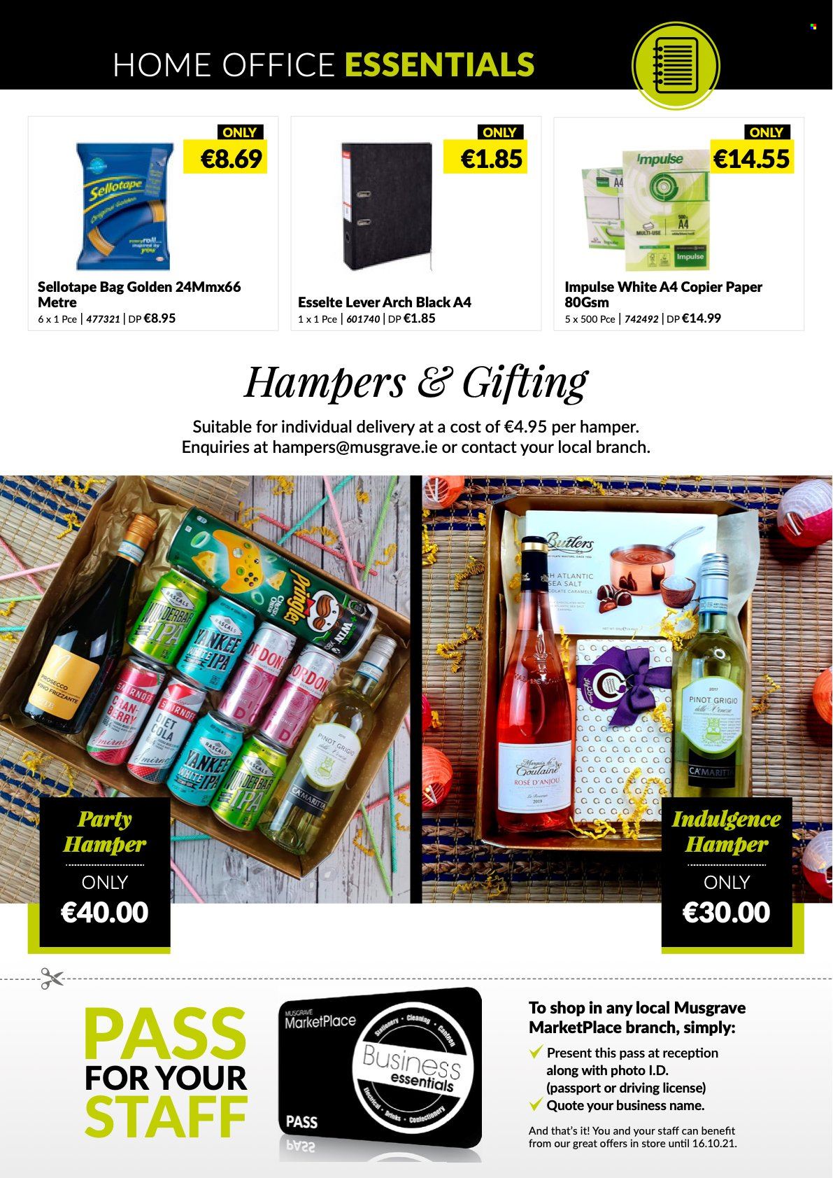 thumbnail - MUSGRAVE Market Place offer  - 12.09.2021 - 16.10.2021 - Sales products - hamper, Pringles, sea salt, white wine, prosecco, wine, Pinot Grigio, rosé wine. Page 4.