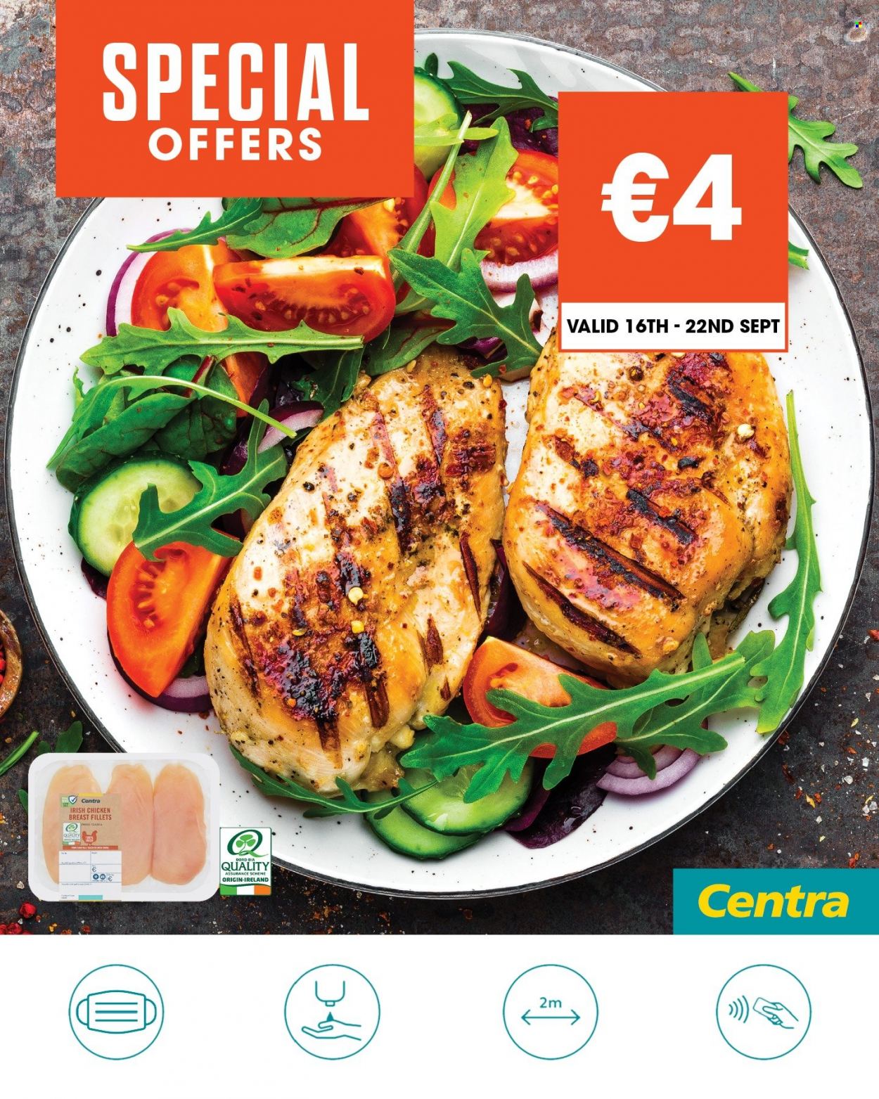 thumbnail - Centra offer  - 16.09.2021 - 22.09.2021 - Sales products - chicken breasts. Page 1.