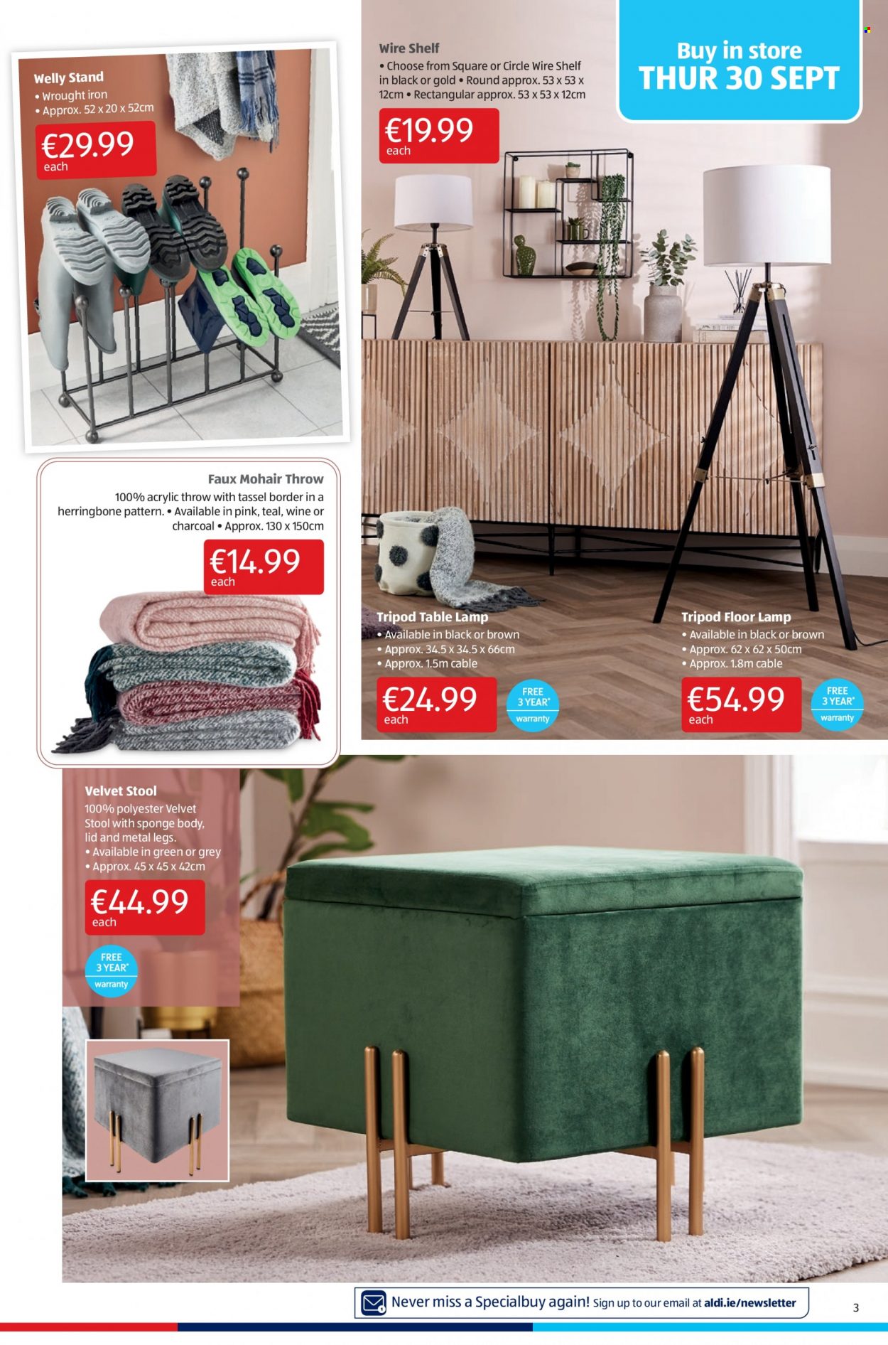 thumbnail - Aldi offer  - 30.09.2021 - 06.10.2021 - Sales products - wine, lid, stool. Page 3.