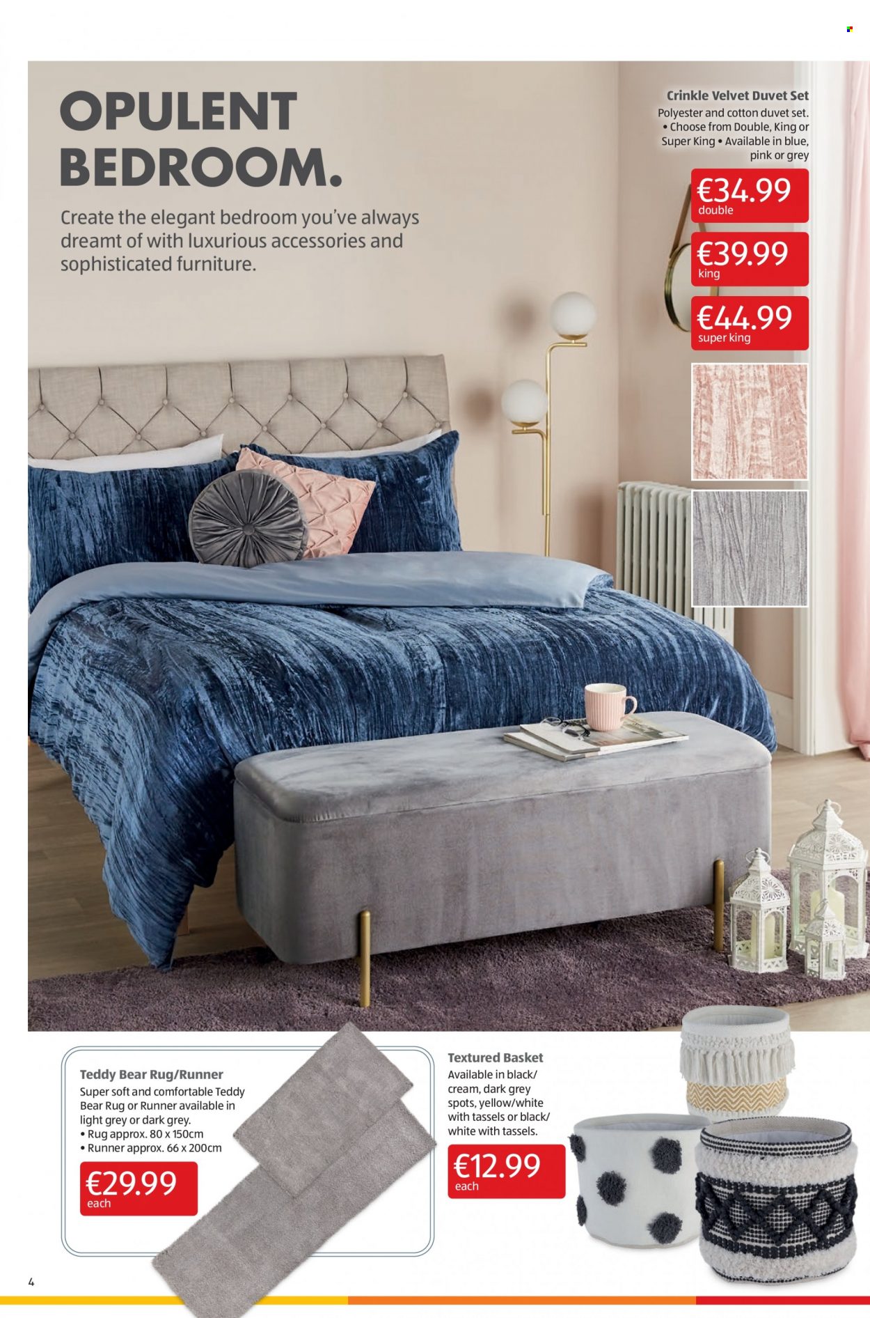 thumbnail - Aldi offer  - 30.09.2021 - 06.10.2021 - Sales products - basket, duvet, teddy. Page 4.