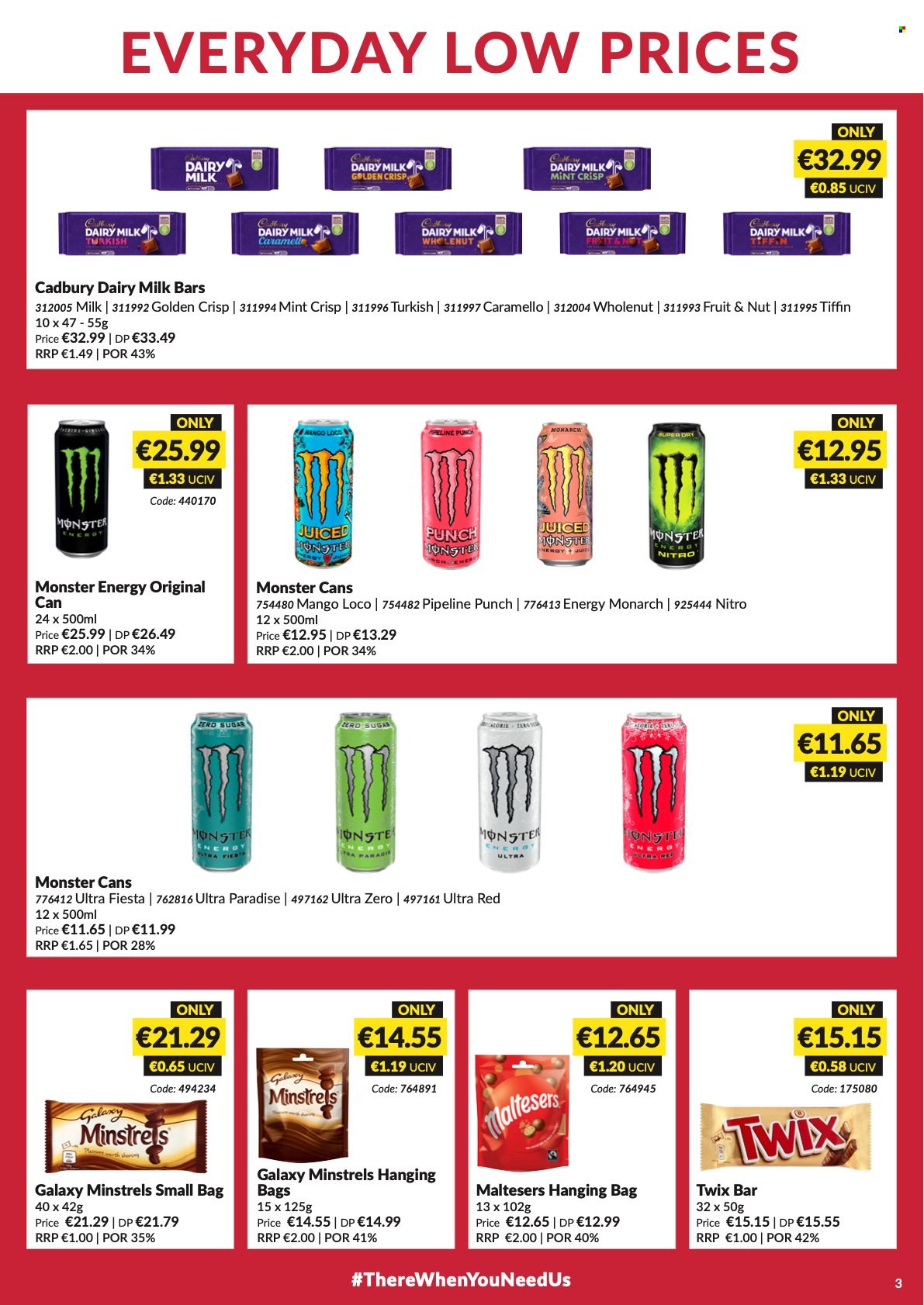 thumbnail - MUSGRAVE Market Place offer  - 26.09.2021 - 23.10.2021 - Sales products - mango, Twix, Maltesers, Cadbury, Dairy Milk, Monster, Monster Energy, punch. Page 3.