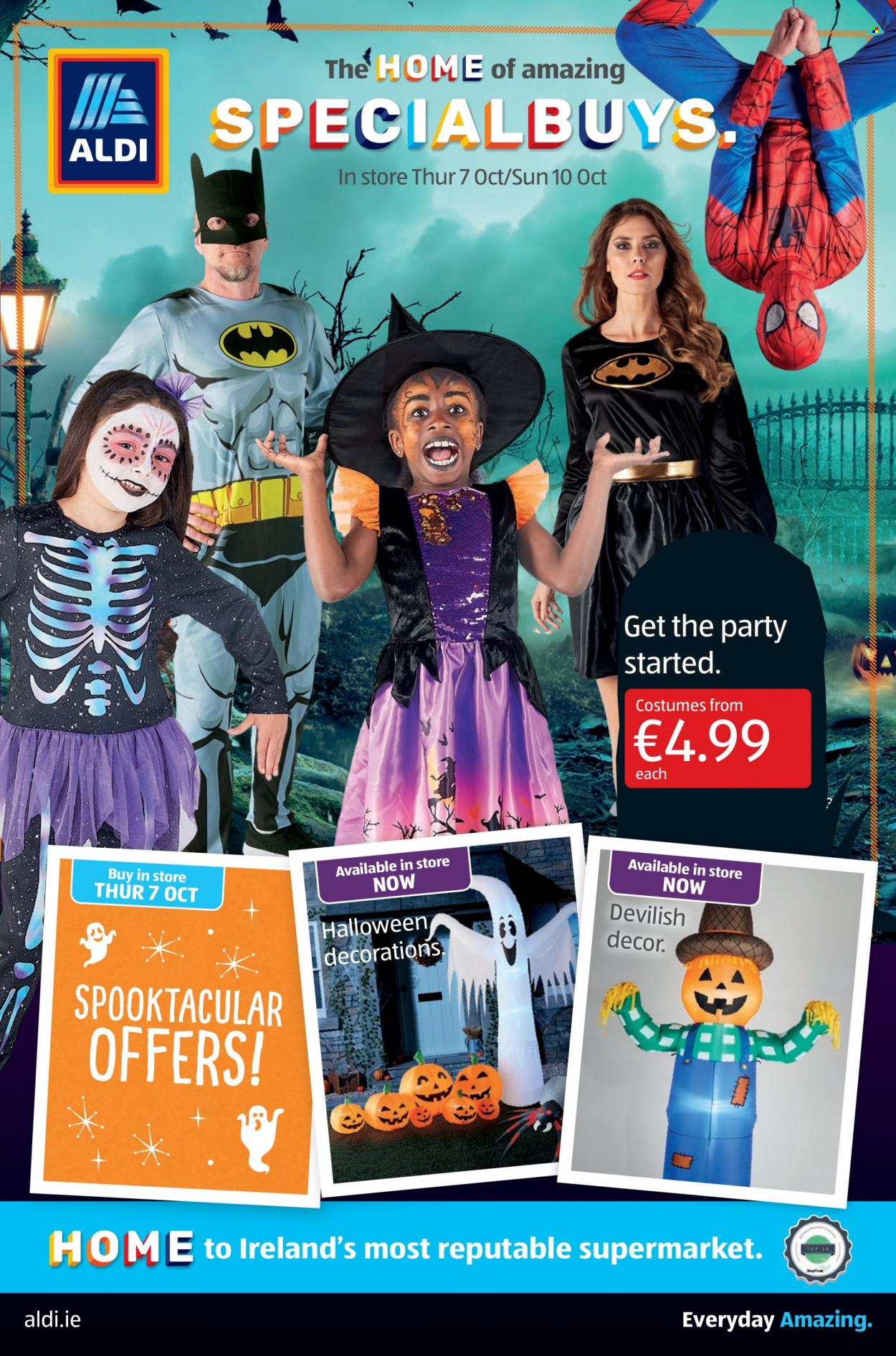 thumbnail - Aldi offer  - 07.10.2021 - 13.10.2021 - Sales products - costume, Halloween. Page 1.