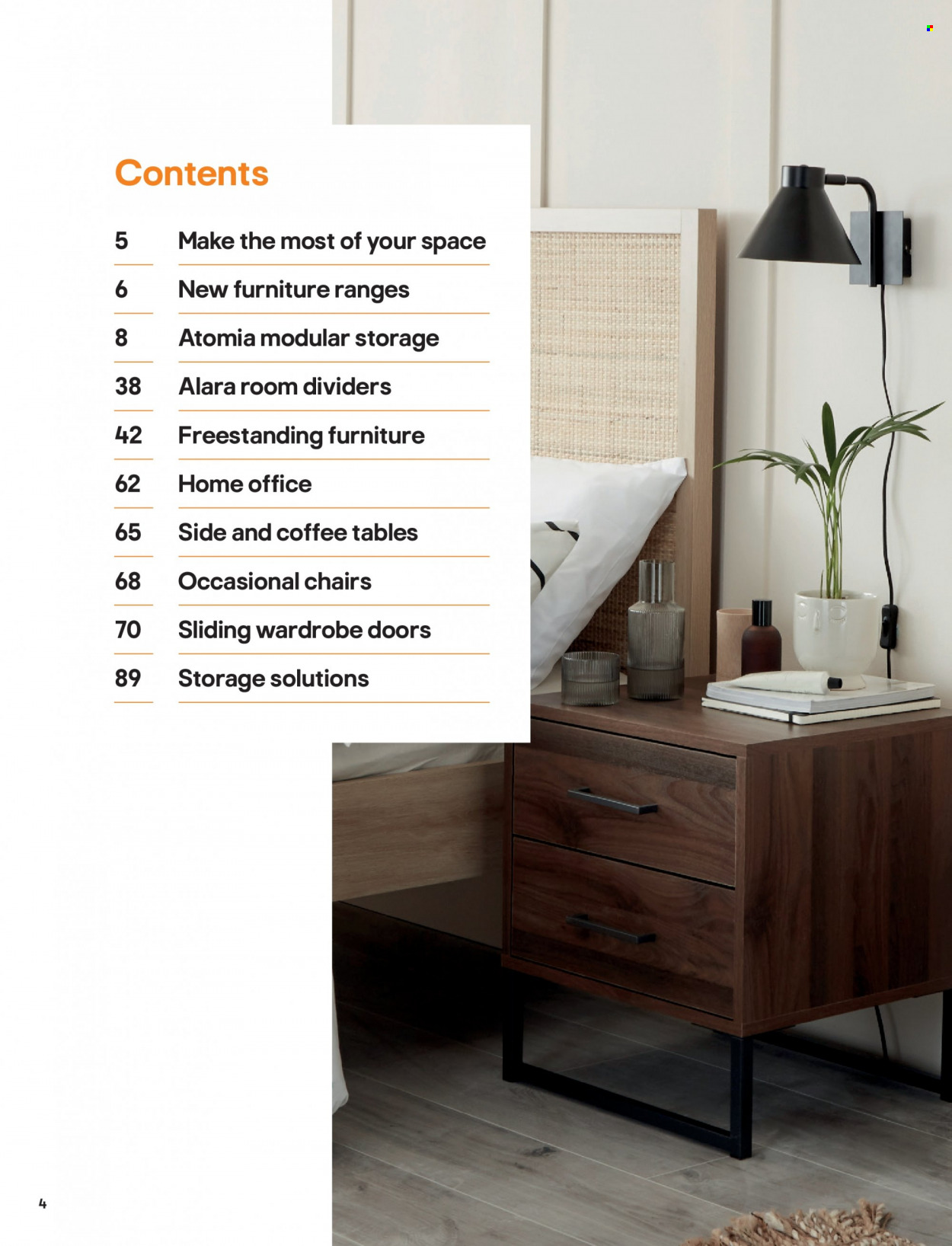 thumbnail - B&Q offer  - Sales products - table, chair, coffee table, wardrobe. Page 4.